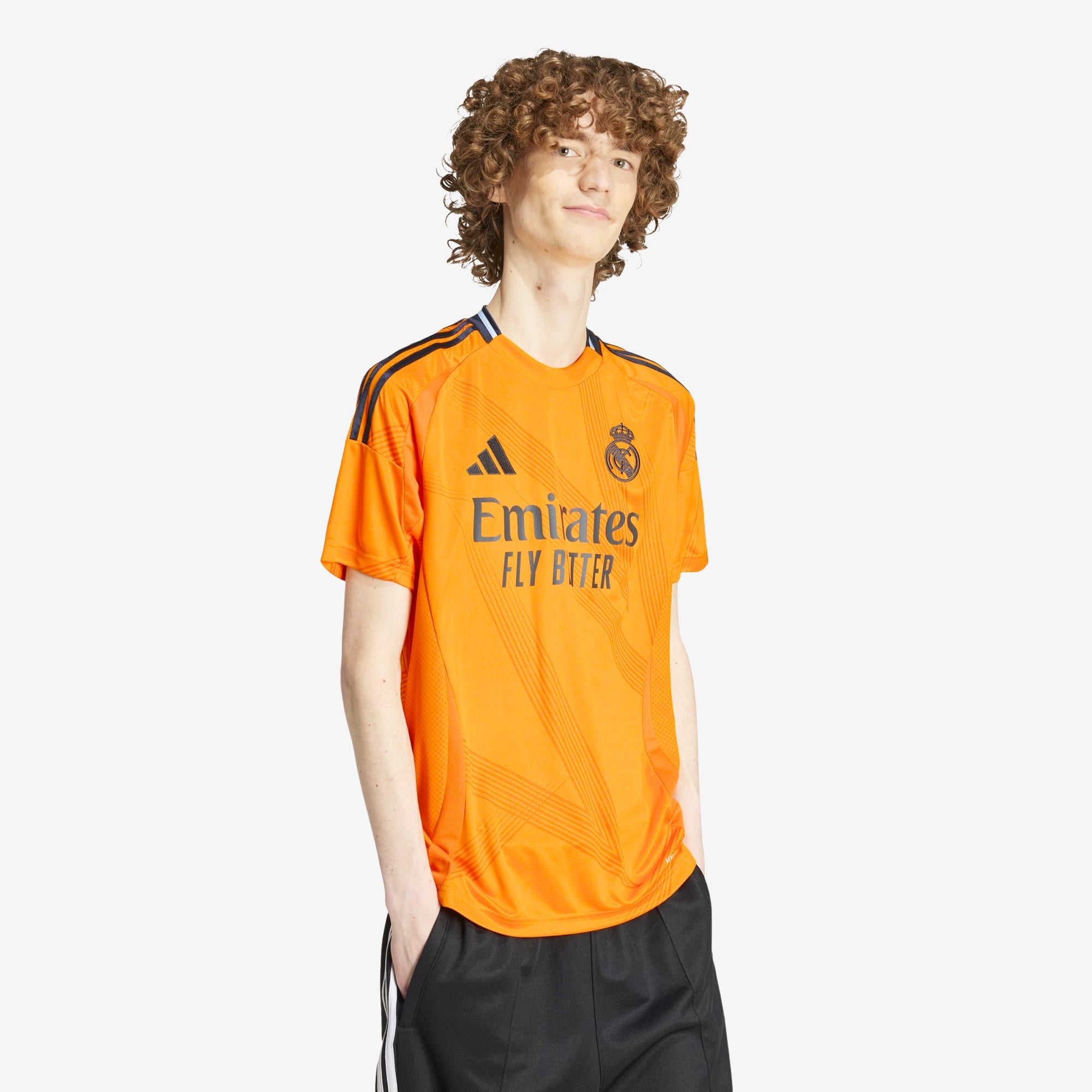 adidas Real Madrid 2024/25 Stadium Away Men's AEROREADY Soccer Replica Jersey - Crew Orange