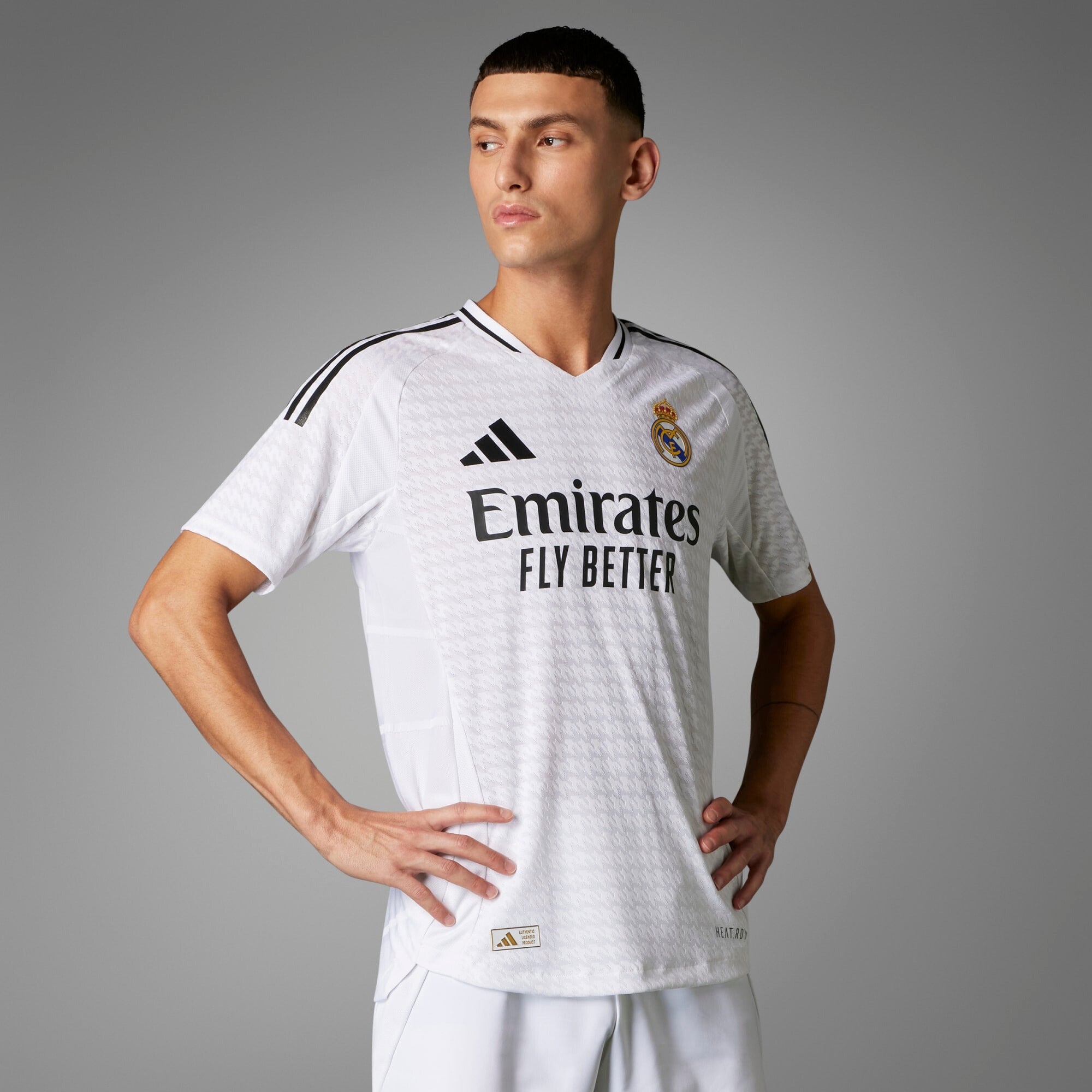 adidas Real Madrid 2024/25 Match Home Men's HEAT.RDY Soccer Authentic Jersey - White