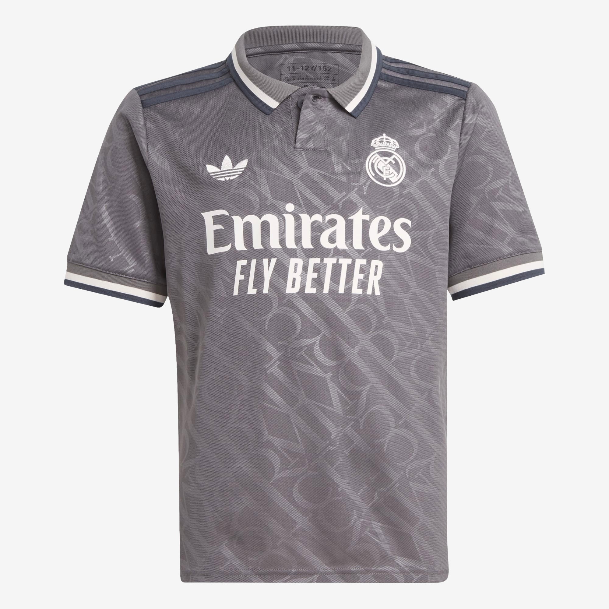 adidas Real Madrid 2024/25 Stadium Third Big Kids' AEROREADY Soccer Replica Jersey - Charcoal