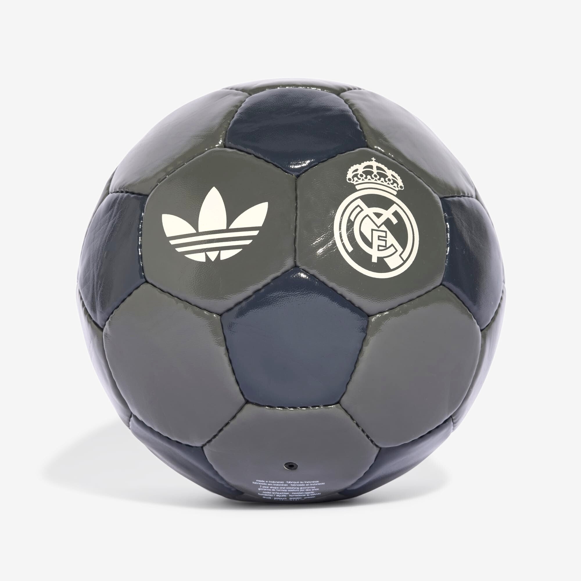 adidas Real Madrid Away Club Soccer Ball - Charcoal / Grey / Putty Mauve