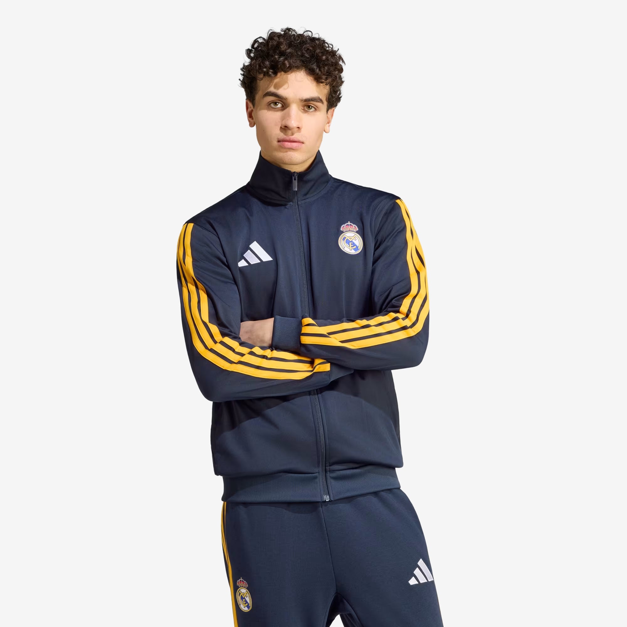 adidas Real Madrid DNA Top Men's Full-Zip Soccer Track Jacket - Night Navy