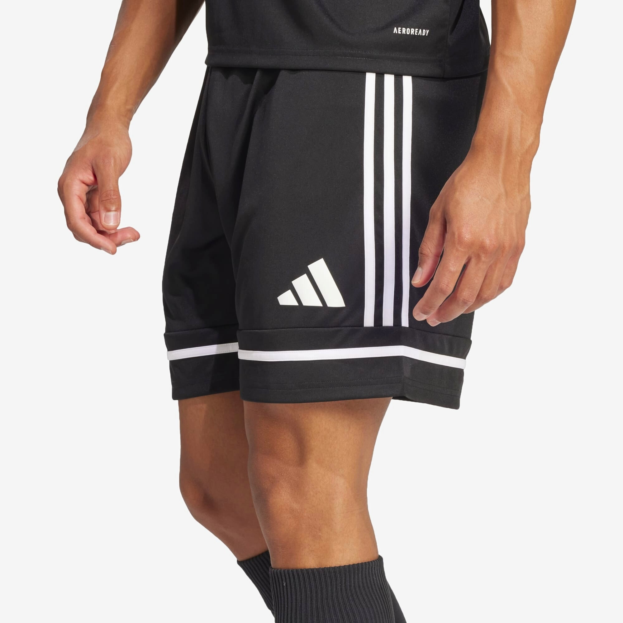 adidas Squadra 25 Men's Soccer Shorts - Black / Black / White