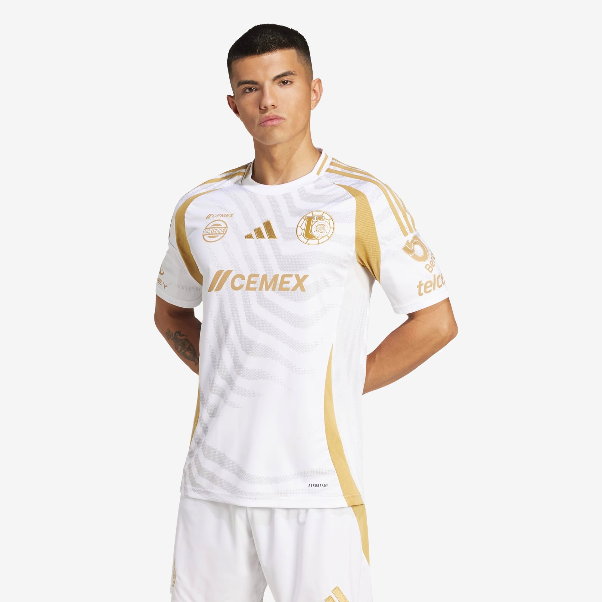 adidas Tigres UANL 2024/25 Stadium Third Men's AEROREADY Soccer Replica Jersey - White / Grey Two