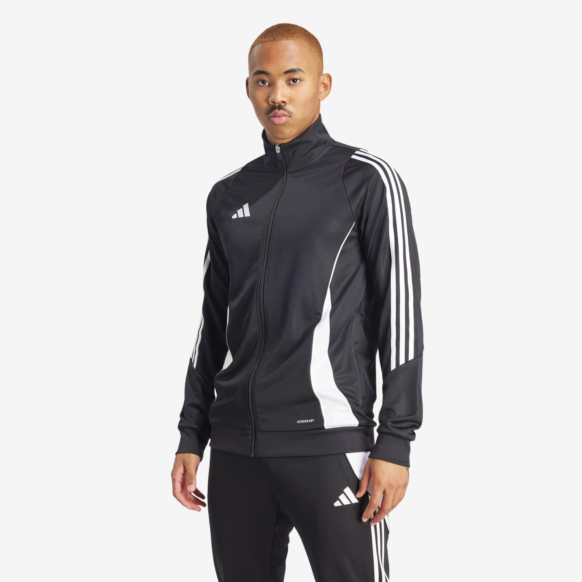 adidas Tiro 24 Training Men's Full-Zip Soccer Track Jacket - Black / White