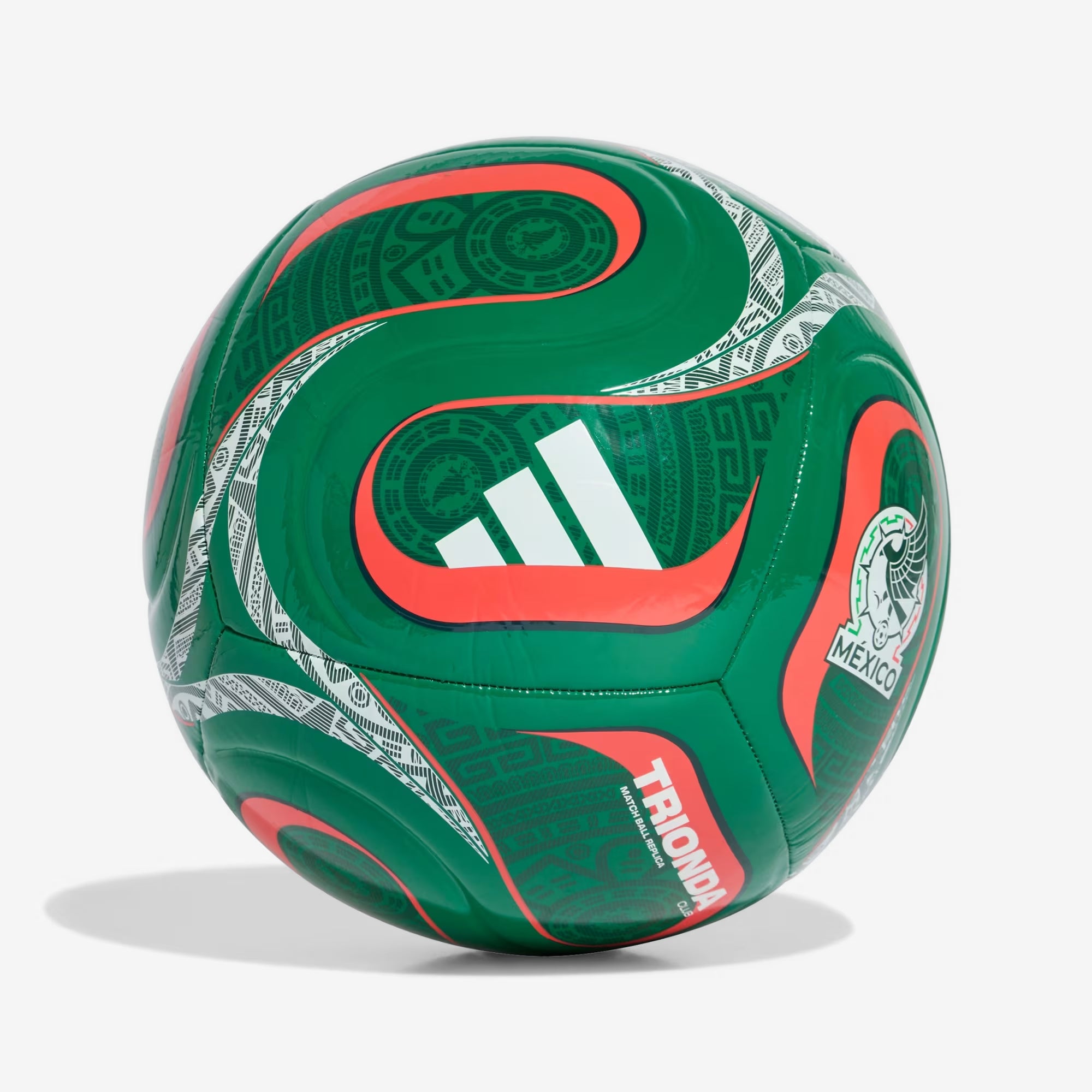 adidas Trionda Mexico Home Club Soccer Ball - Bold Green / Team Dark Green / Aurora Ivy