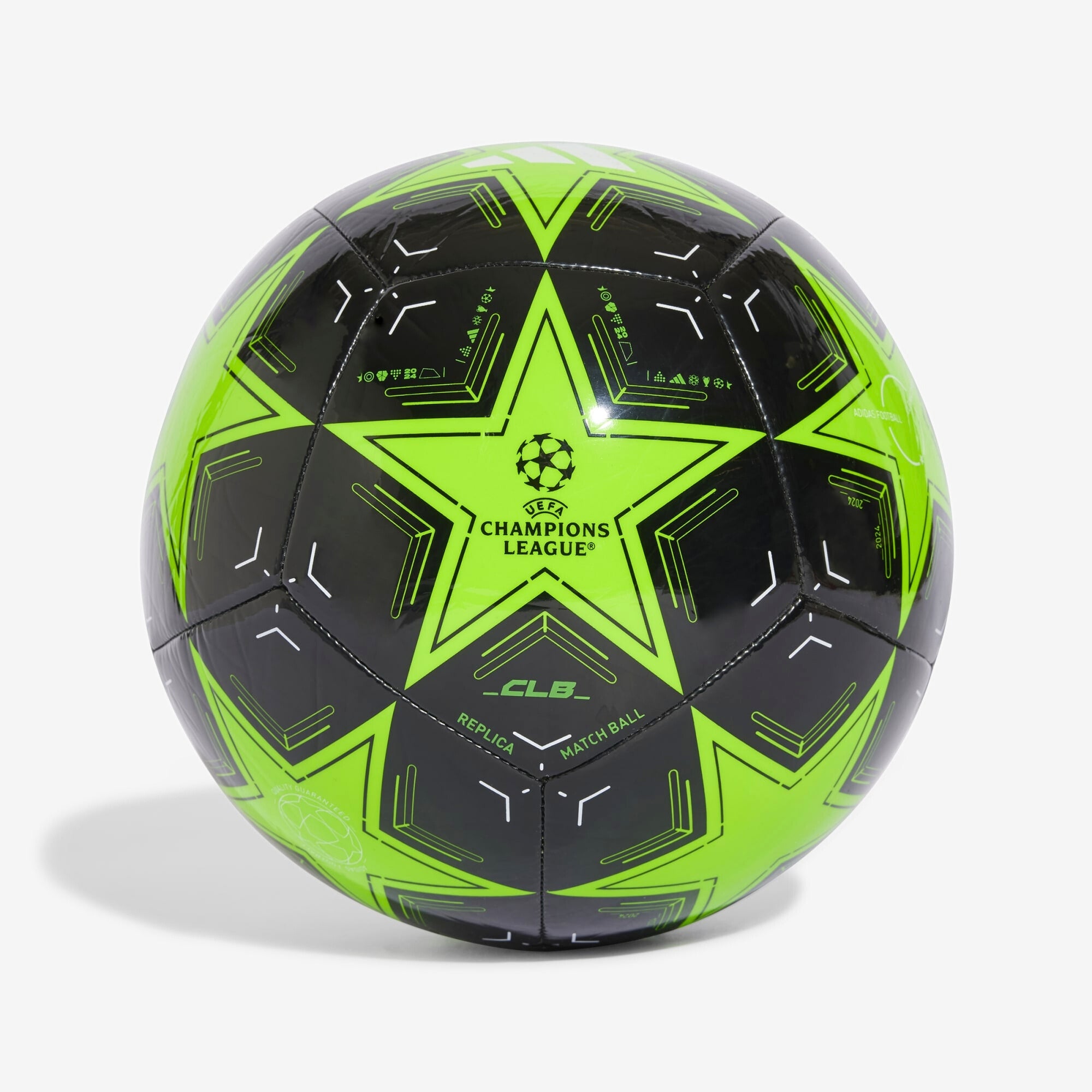 adidas UCL Club 24/25 League Phase Soccer Ball - Solar Green / Black / White