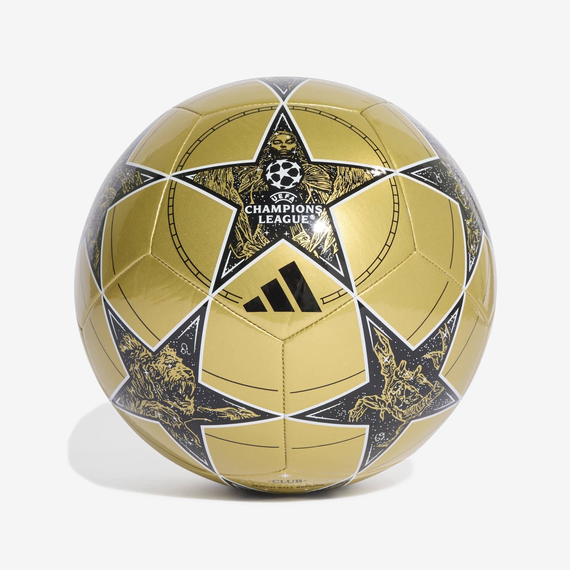 adidas UCL Club 25/26 League Stage Soccer Ball - Gold Metallic / Black / White
