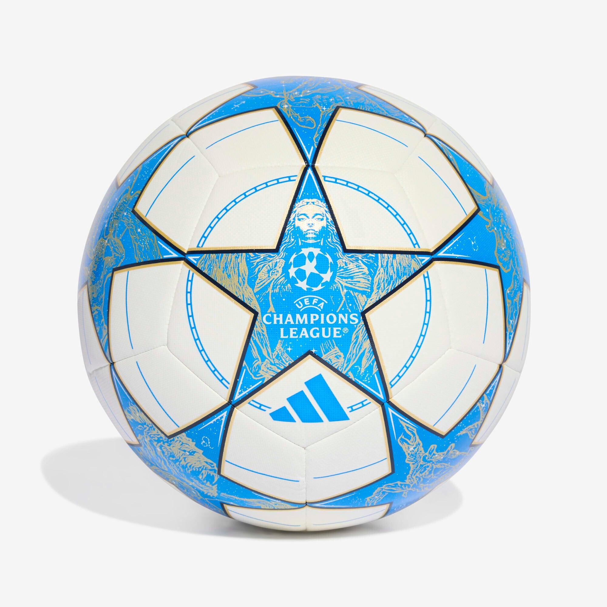 adidas UCL Training 25/26 League Stage Soccer Ball - White / Dark Blue / Pantone / Matte Gold