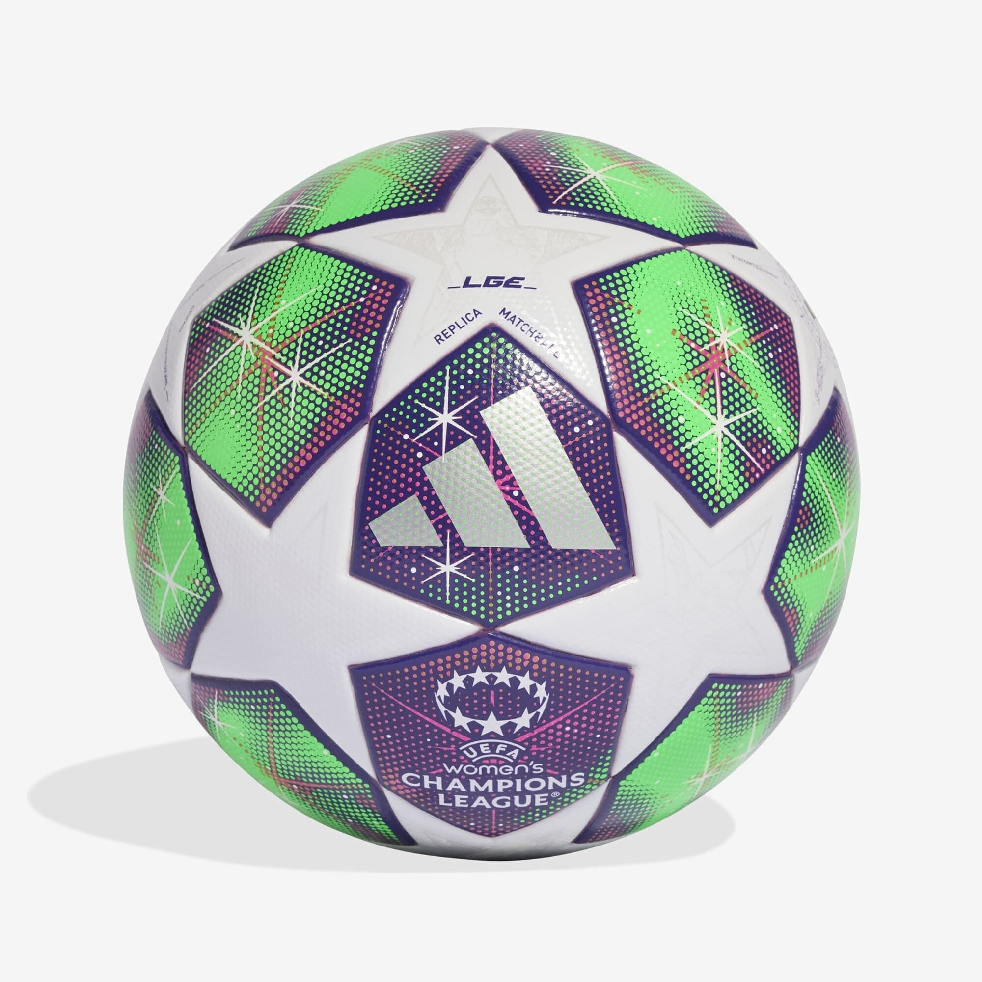 adidas UWCL 25/26 League Stage League Soccer Ball - White / Shock Pink / Solar Yellow / Rich Purple