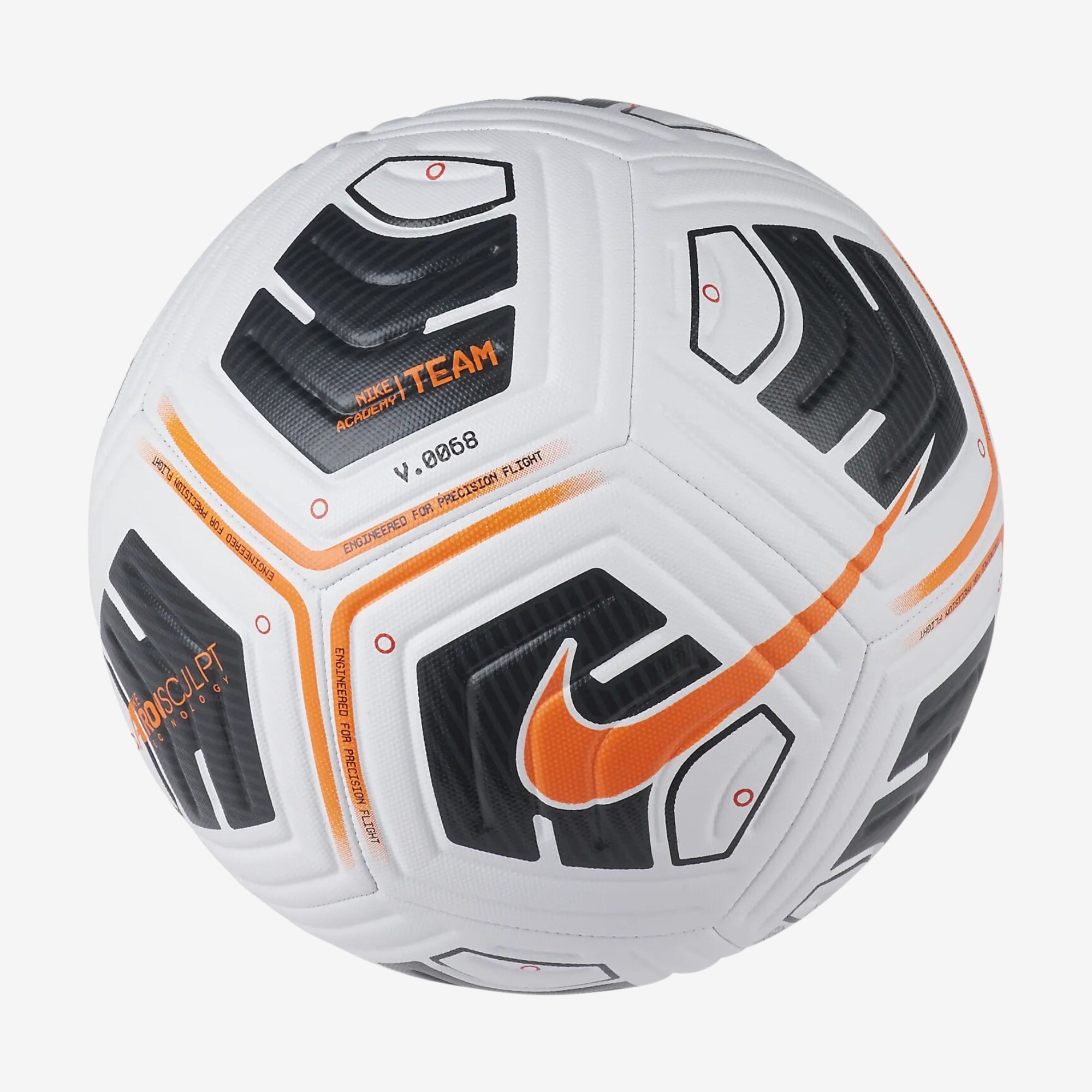 Nike Academy Soccer Ball - White/Black/Total Orange