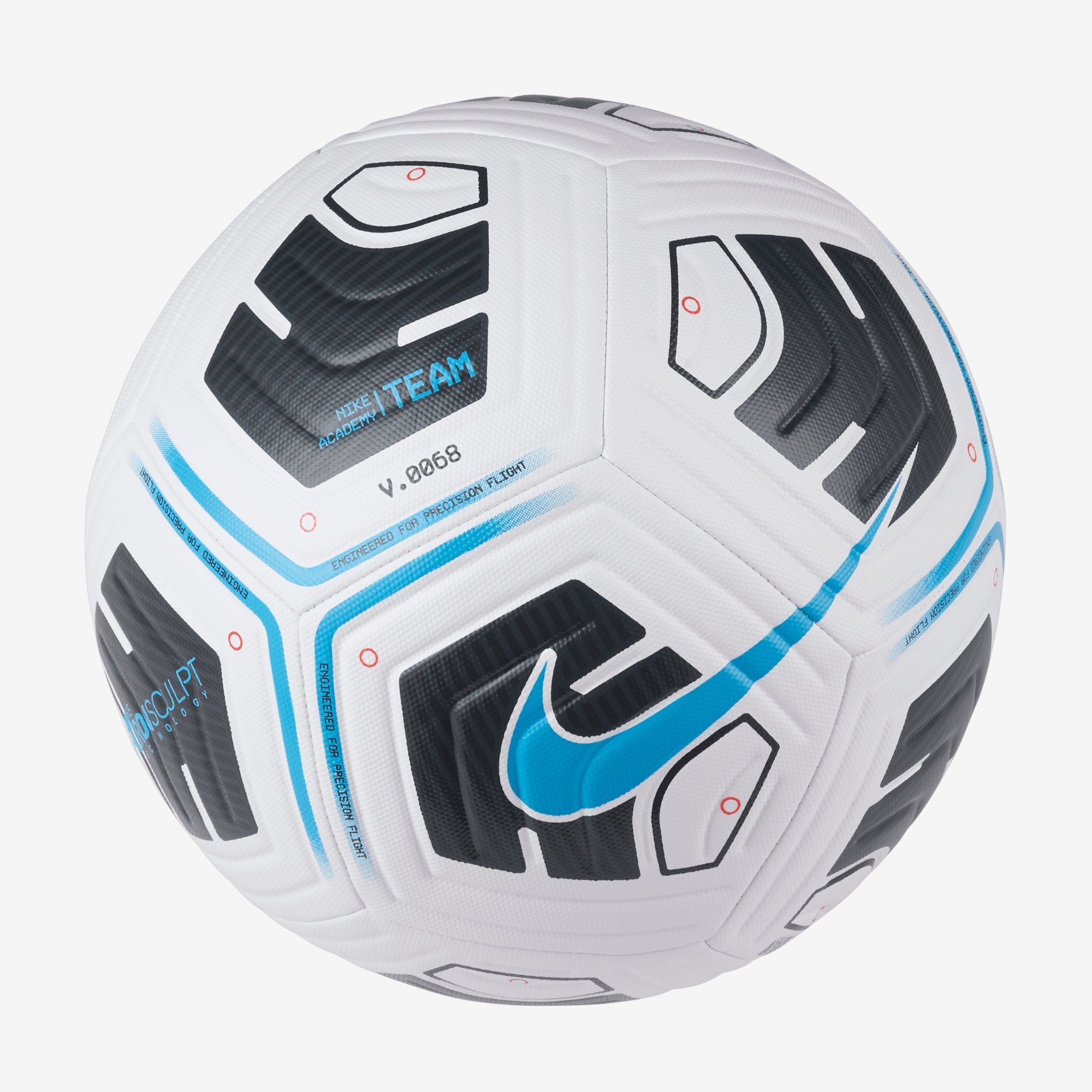 Nike Academy Soccer Ball - White/Black/Lt Blue Fury