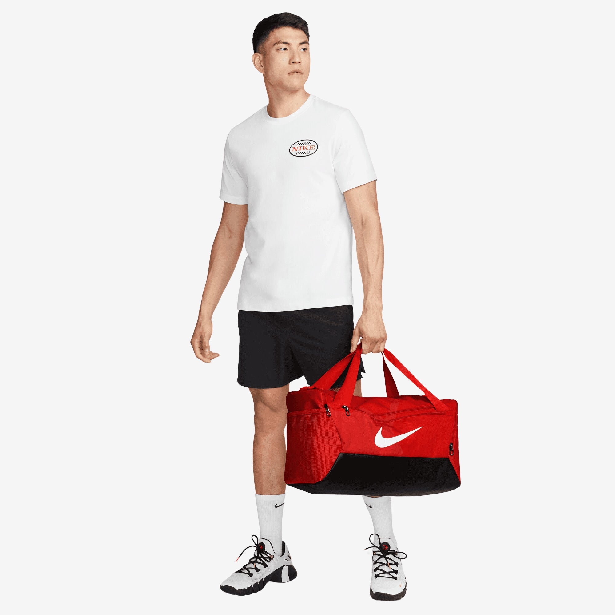 Nike Brasilia Training Duffel Bag (Small, 41L) - University Red/Black/White