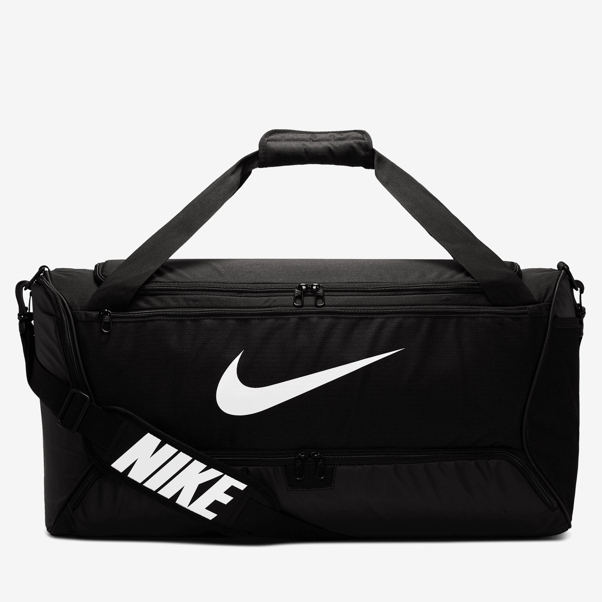 Nike Brasilia Training Duffel Bag (Medium, 60L) - Black/Black/White