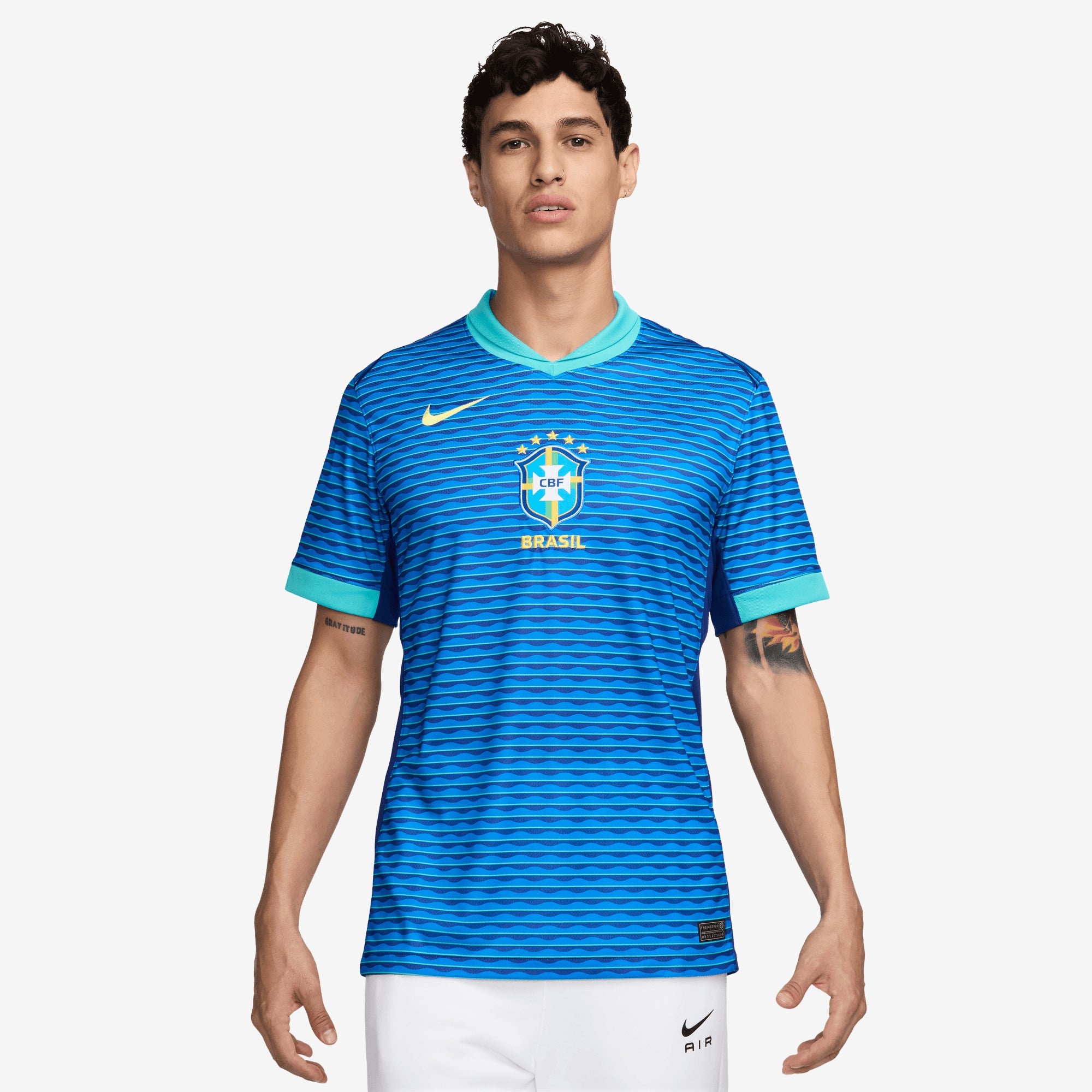 Nike Brazil 2024 Stadium Away Men's Dri-FIT Soccer Replica Jersey - Soar/Lt Retro/Dynamic Yellow