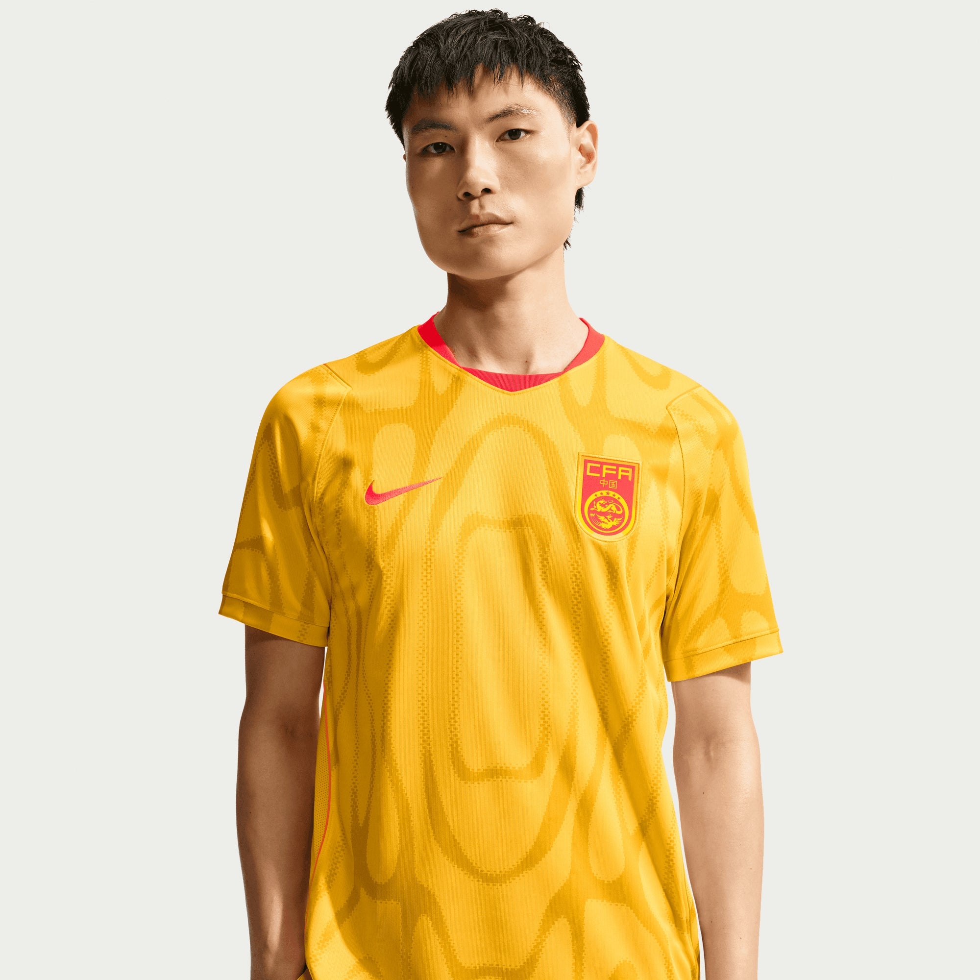 Nike China 2026 Stadium Away Men's Dri-FIT Soccer Replica Jersey - Varsity Maize/Bright Crimson