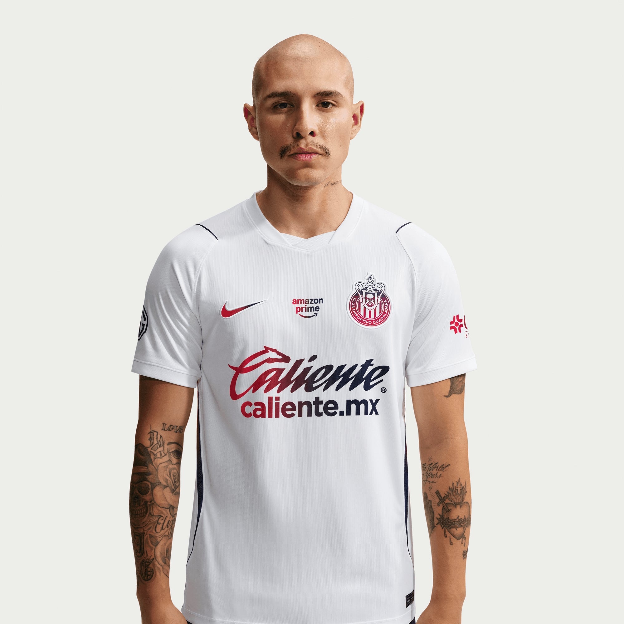 Nike Chivas 2026/27 Stadium Away Men's Dri-FIT Soccer Replica Jersey - White/Loyal Blue/Speed Red