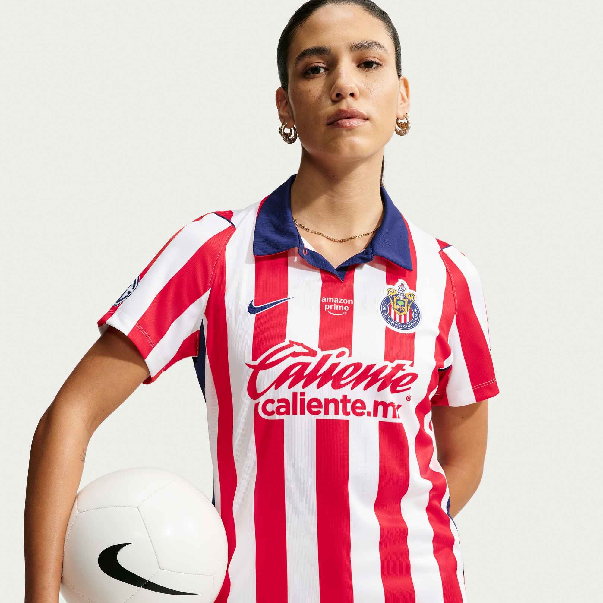 Nike Chivas 2026/27 Stadium Home Women's Dri-FIT Soccer Replica Jersey - White/Speed Red/Loyal Blue
