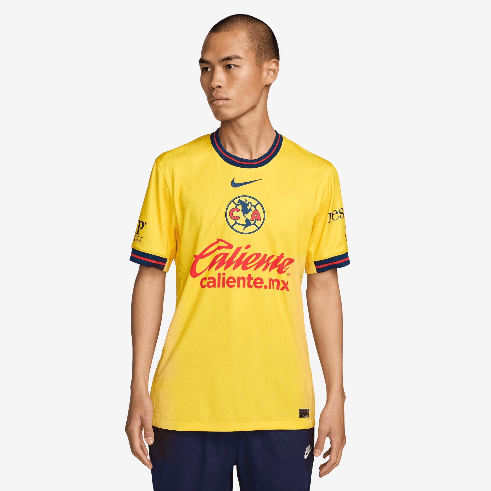 Nike Club América 2024/25 Stadium Home Men's Dri-FIT Soccer Replica Jersey - Tour Yellow/Valerian Blue