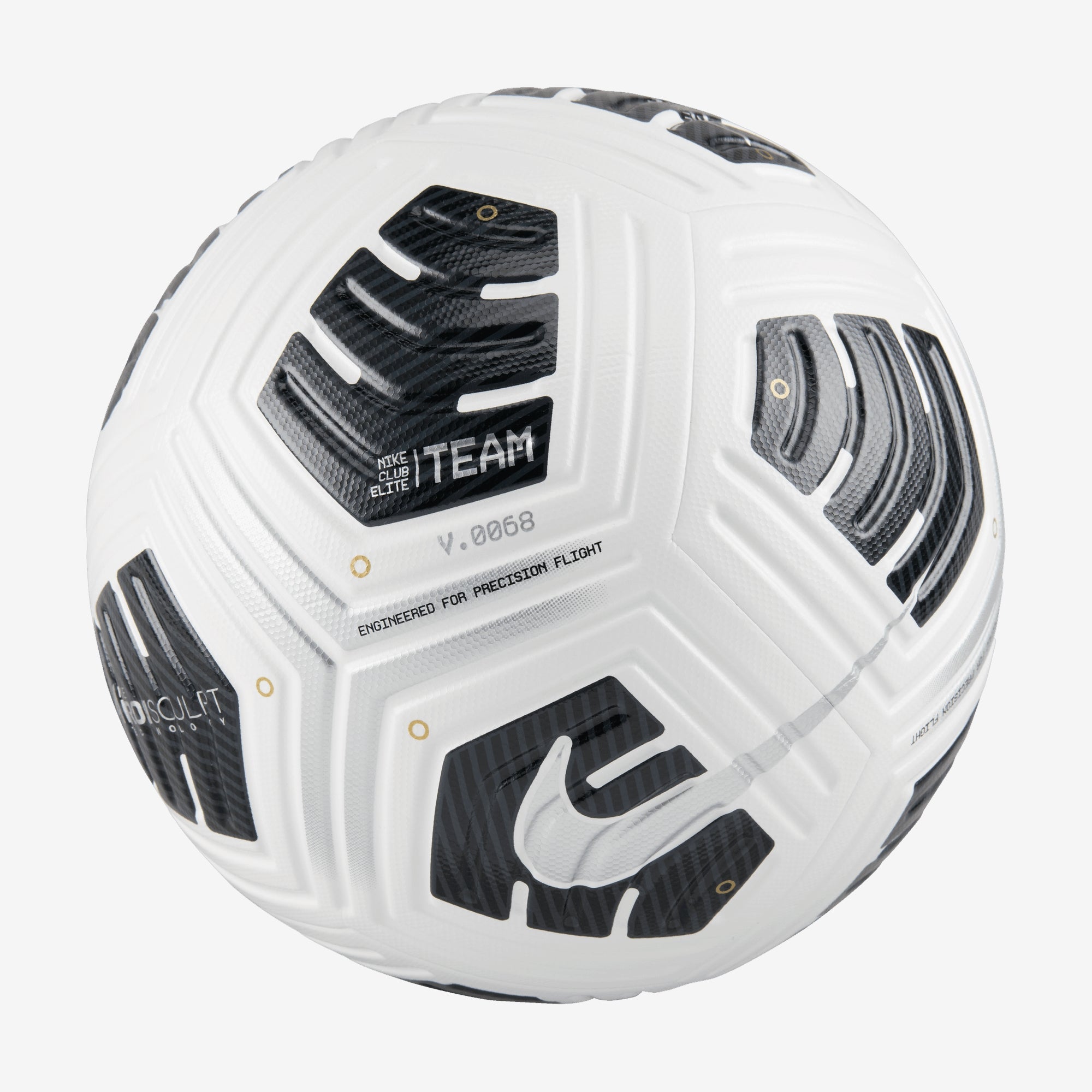 Nike Club Elite Team Soccer Ball - White/Black/Metallic Silver