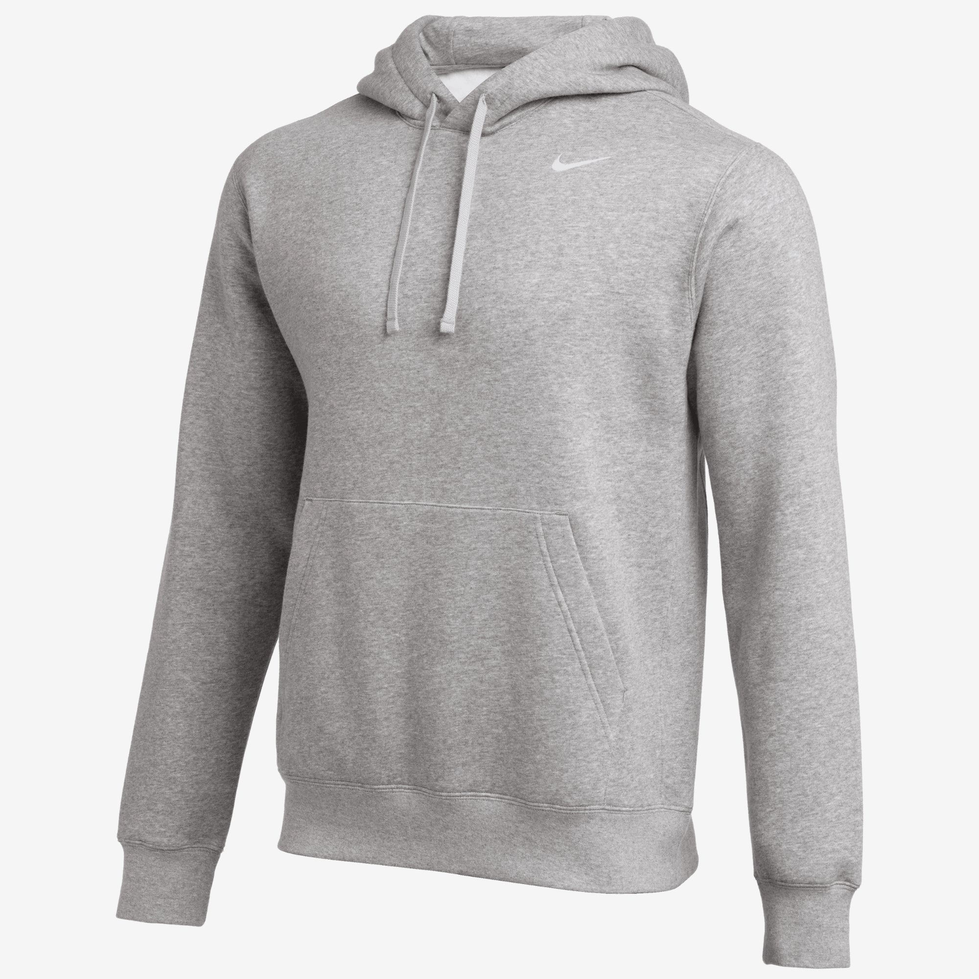 Nike Club Hoodie Men's Training Pullover Hoodie - Dk Grey Heather/White