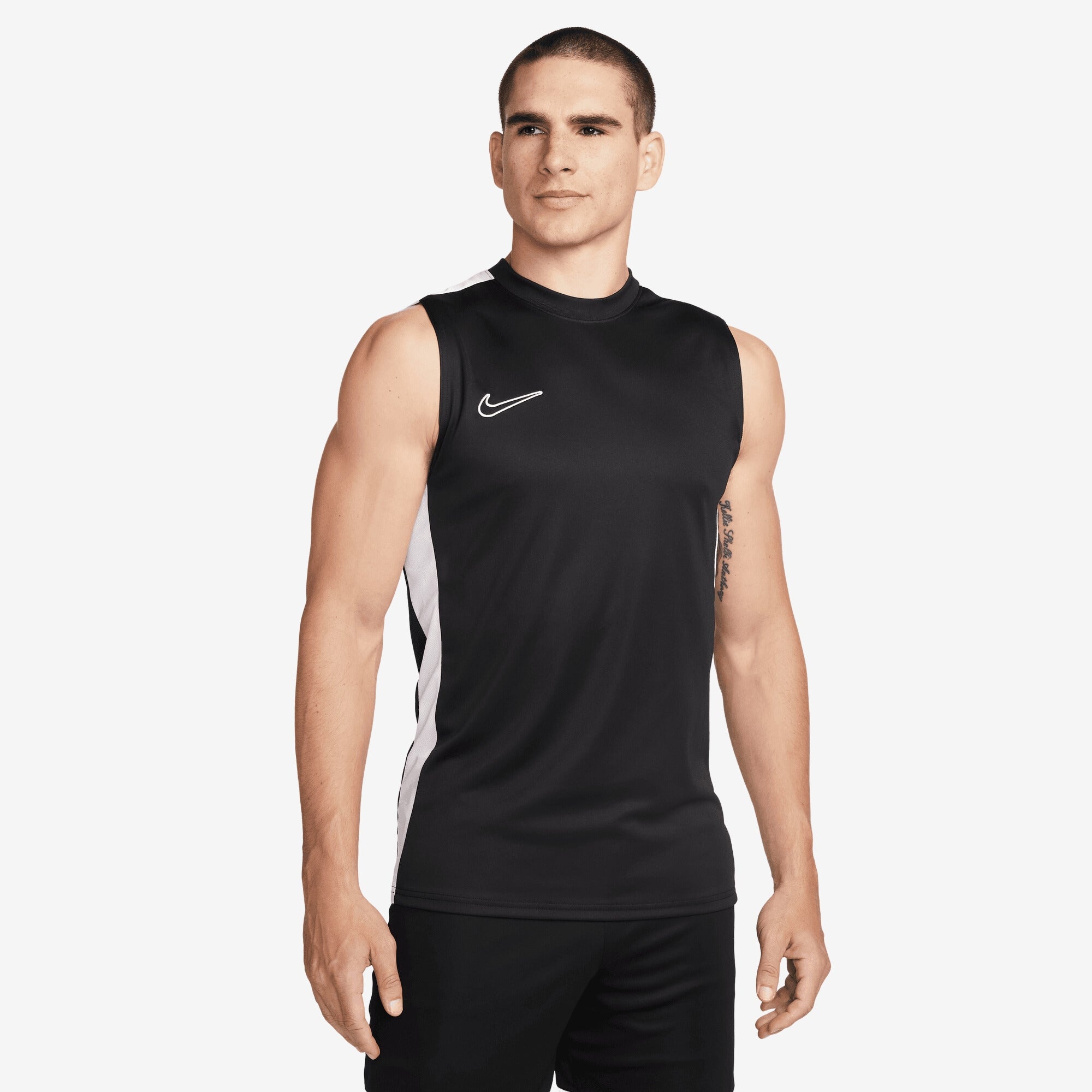 Nike Dri-FIT Academy Men's Sleeveless Soccer Top (Stock) - Black/White/White