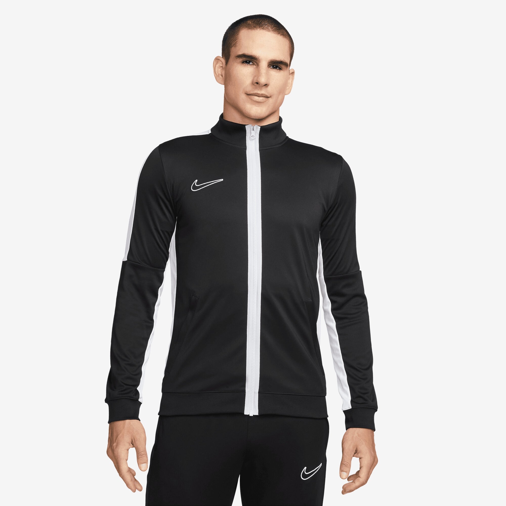 Nike Dri-FIT Academy Men's Knit Soccer Track Jacket (Stock) - Black/White/White