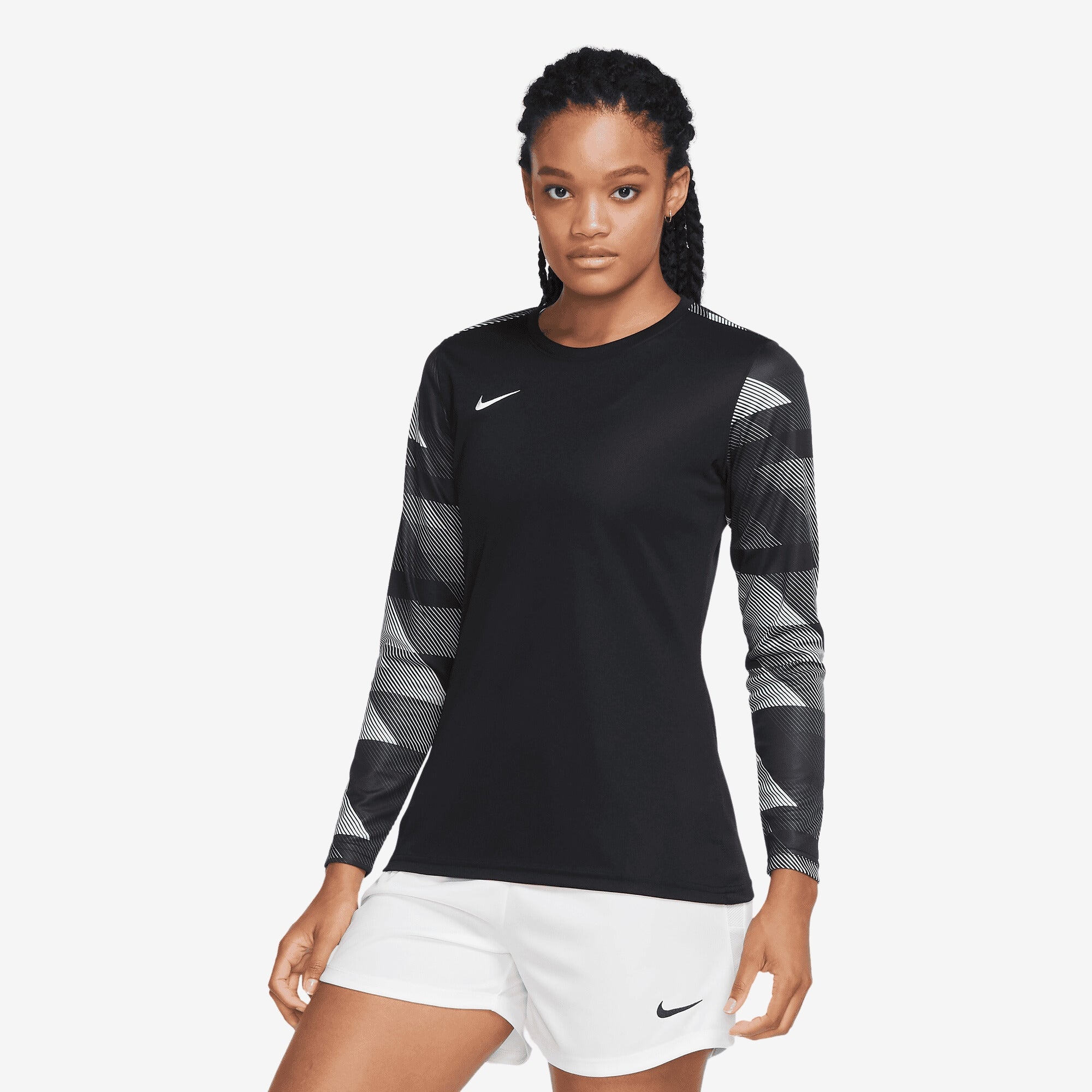 Nike Dri-FIT Park IV Goalkeeper Women's Soccer Jersey - Black/White/White