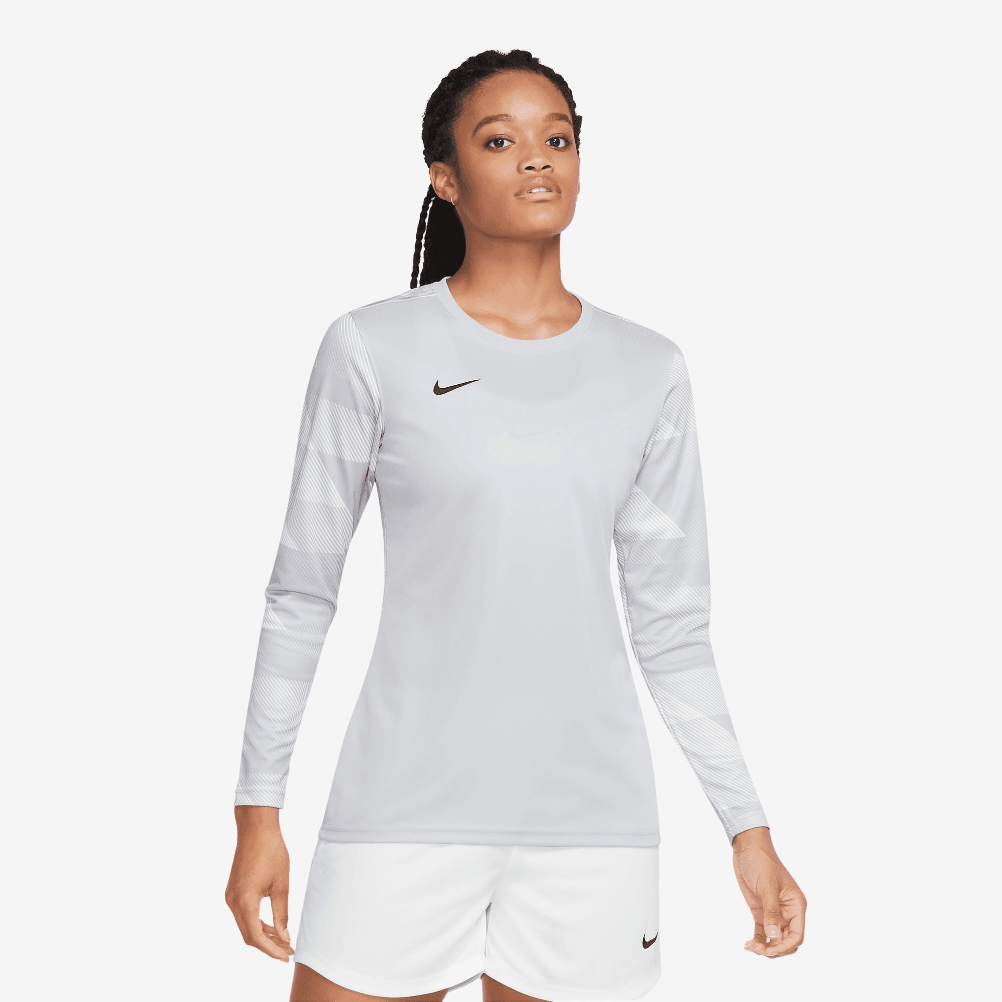 Nike Dri-FIT Park IV Goalkeeper Women's Soccer Jersey - Wolf Grey/White/Black