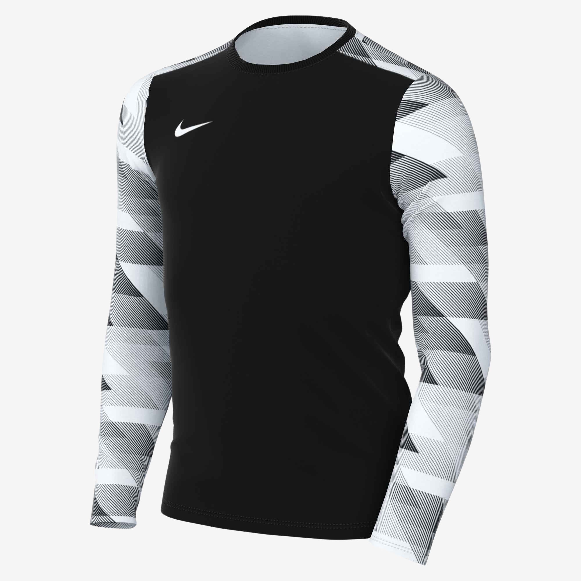 Nike Dri-FIT Park IV Goalkeeper Big Kids' Soccer Jersey - Black/White/White