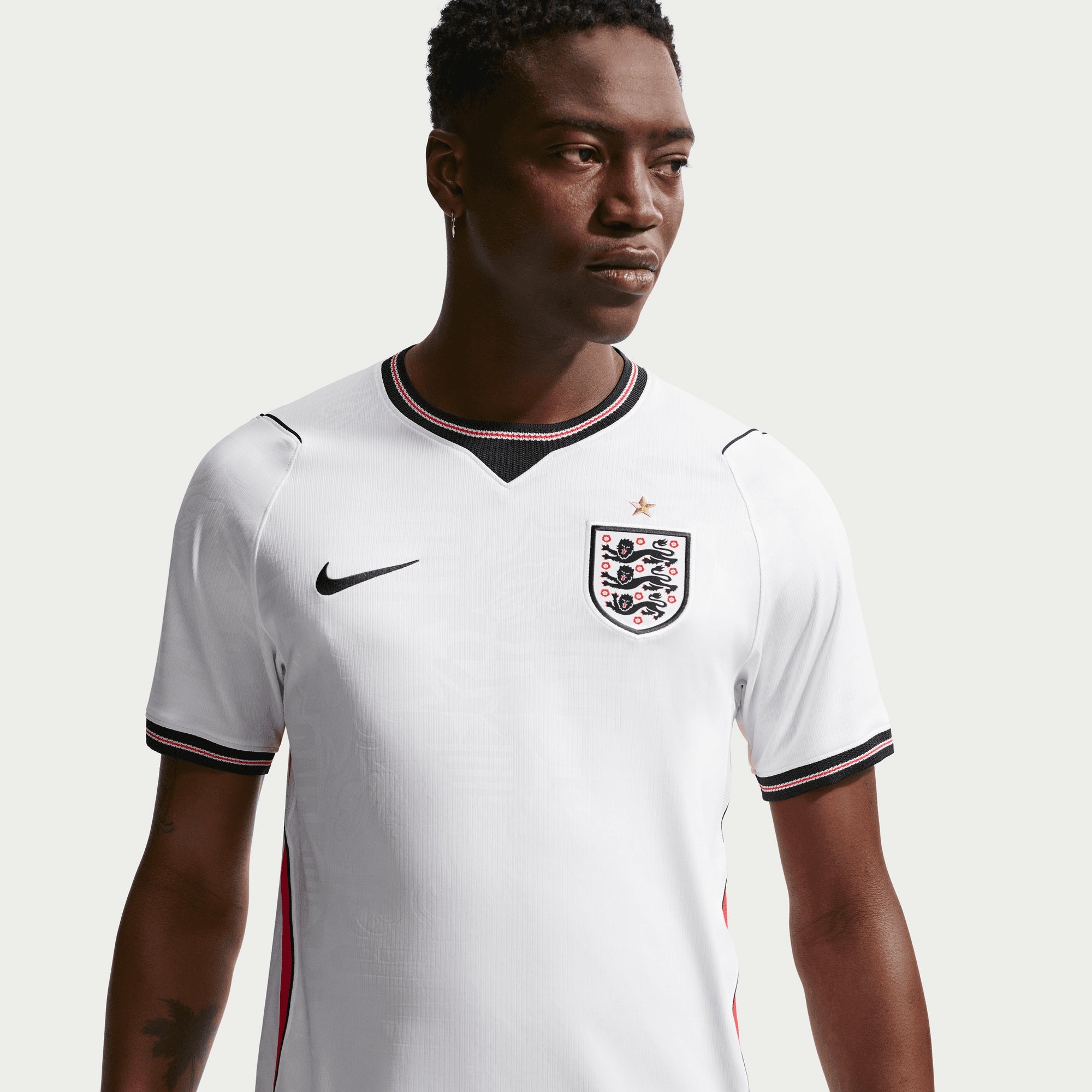 Nike England 2026 Stadium Home Men's Dri-FIT Soccer Replica Jersey - White/Speed Red/Obsidian/Obsidian