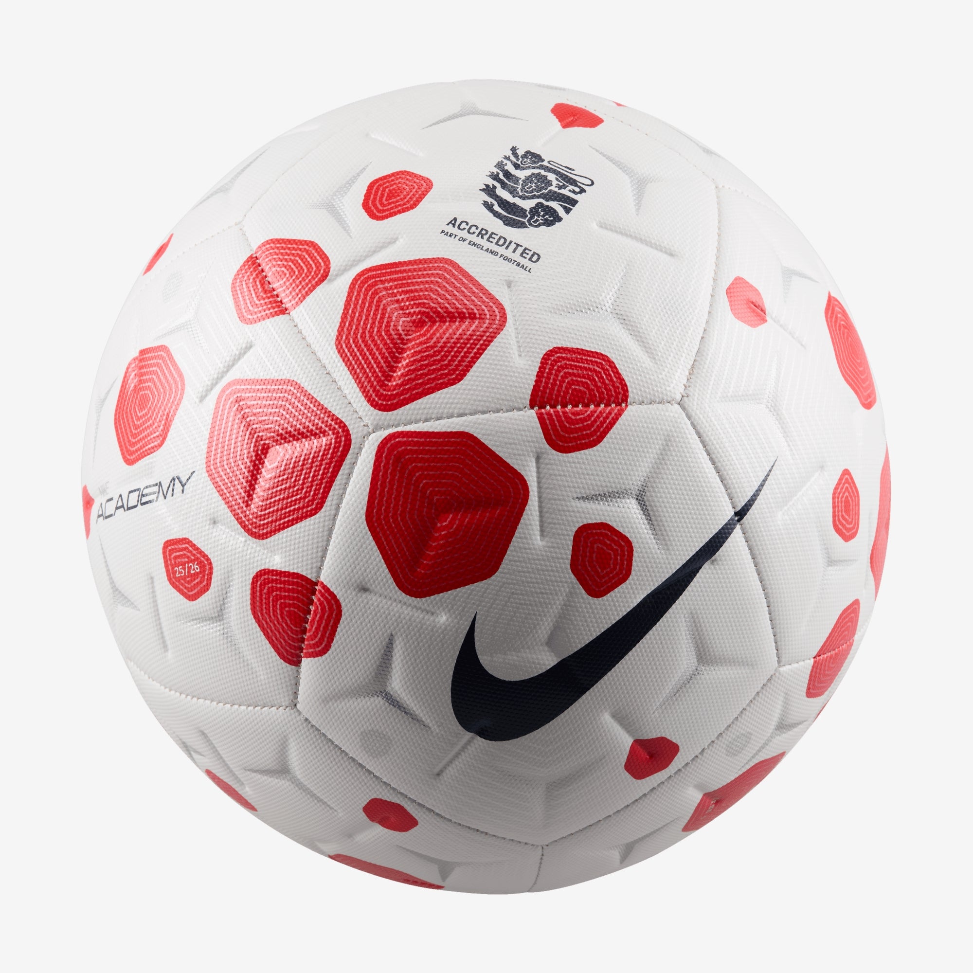 Nike England FA Accredited Academy Soccer Ball - White/Red/Blue