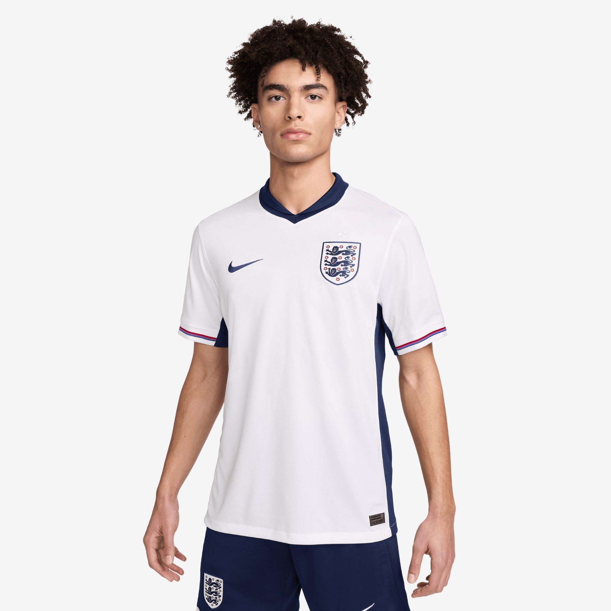 Nike England (Men's Team) 2024/25 Stadium Home Men's Dri-FIT Soccer Replica Jersey - White/Blue Void