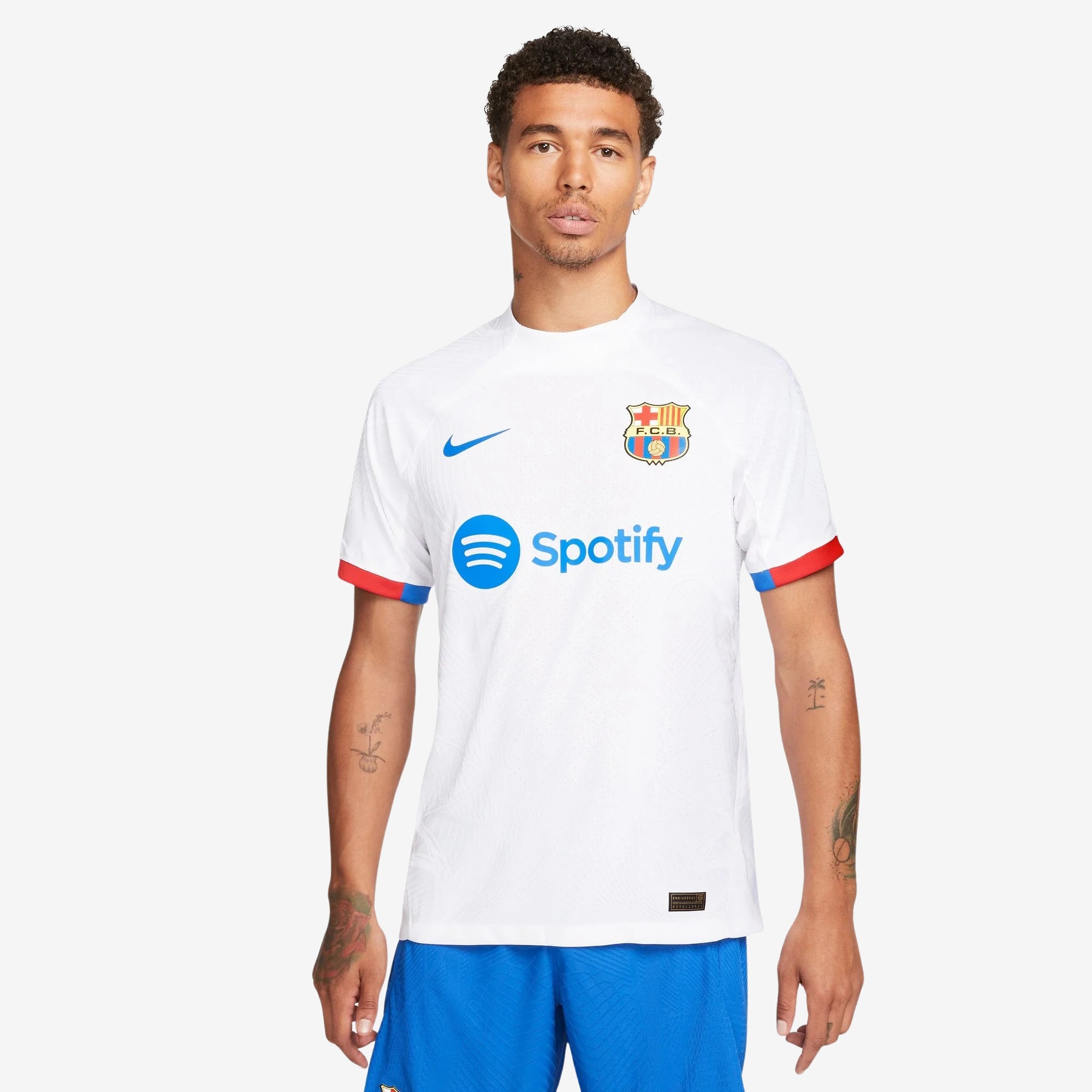 Nike FC Barcelona 2023/24 Match Away Men's Dri-FIT ADV Soccer Authentic Jersey - White/Royal Blue/Royal Blue