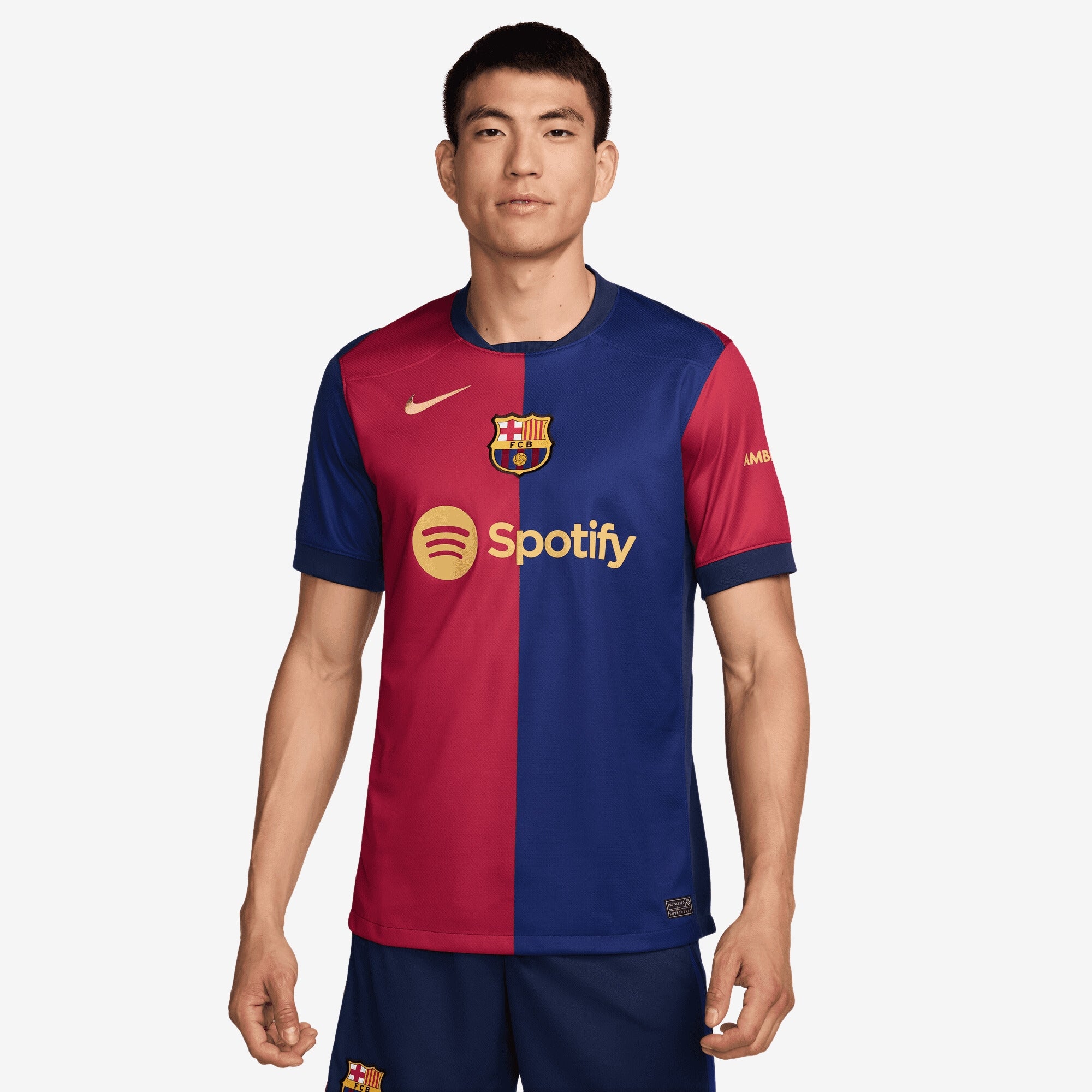 Nike FC Barcelona 2024/25 Stadium Home Men's Dri-FIT Soccer Replica Jersey - Deep Royal Blue/Noble Red/Club Gold