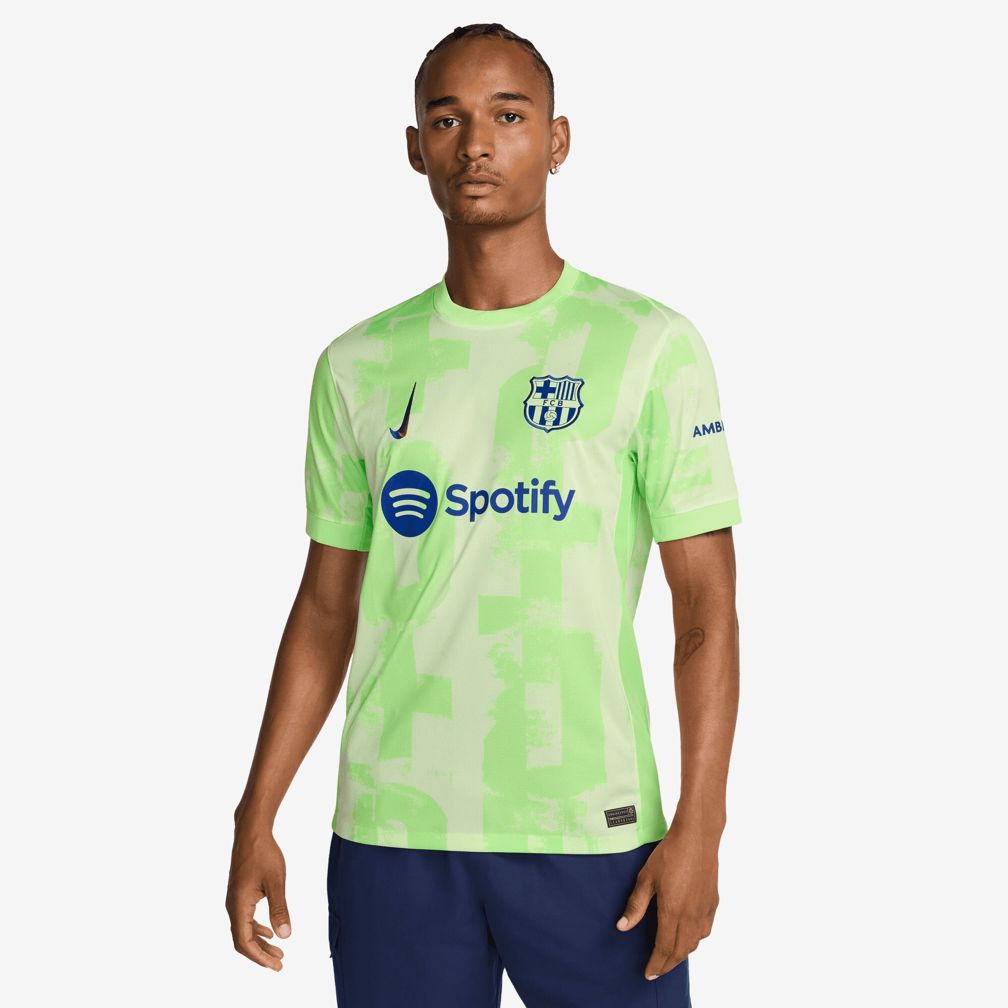 Nike FC Barcelona 2024/25 Stadium Third Men's Dri-FIT Soccer Replica Jersey - Barely Volt/Barely Volt/Old Royal