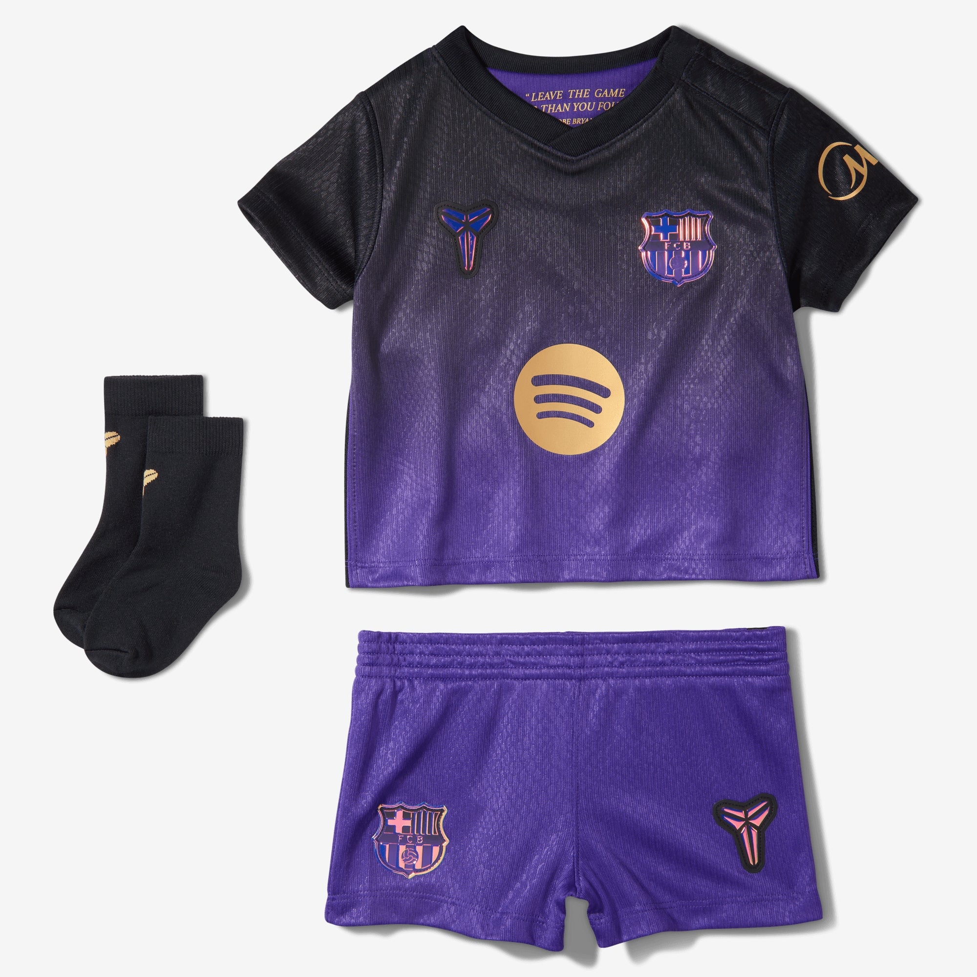 Nike FC Barcelona 2026/27 Stadium Away Baby/Toddler Kobe Soccer Replica 3-Piece Kit - Field Purple/Field Purple/Metallic Gold