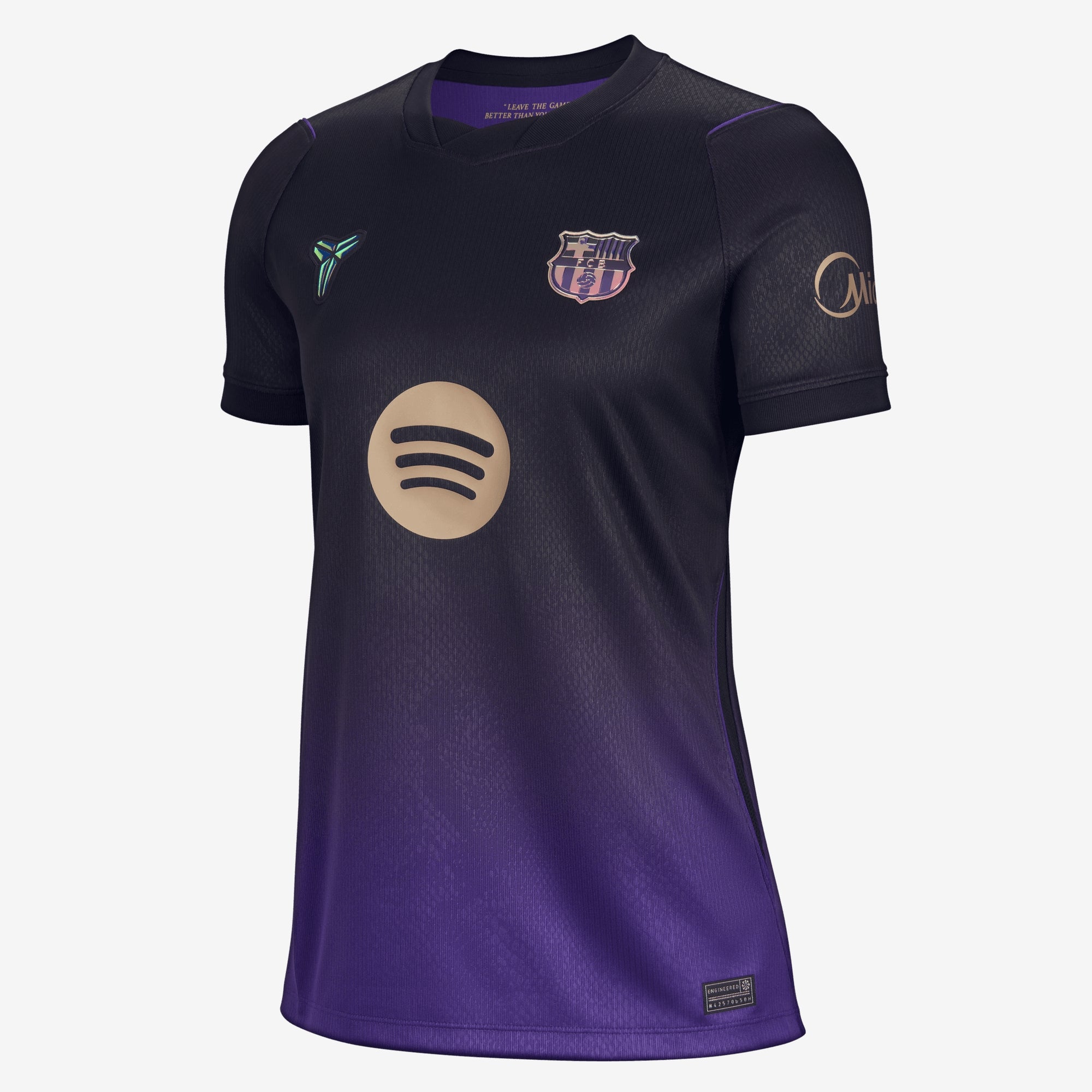 Nike FC Barcelona 2026/27 Stadium Away Women's Kobe Dri-FIT Soccer Replica Jersey - Field Purple/Field Purple/Metallic Gold