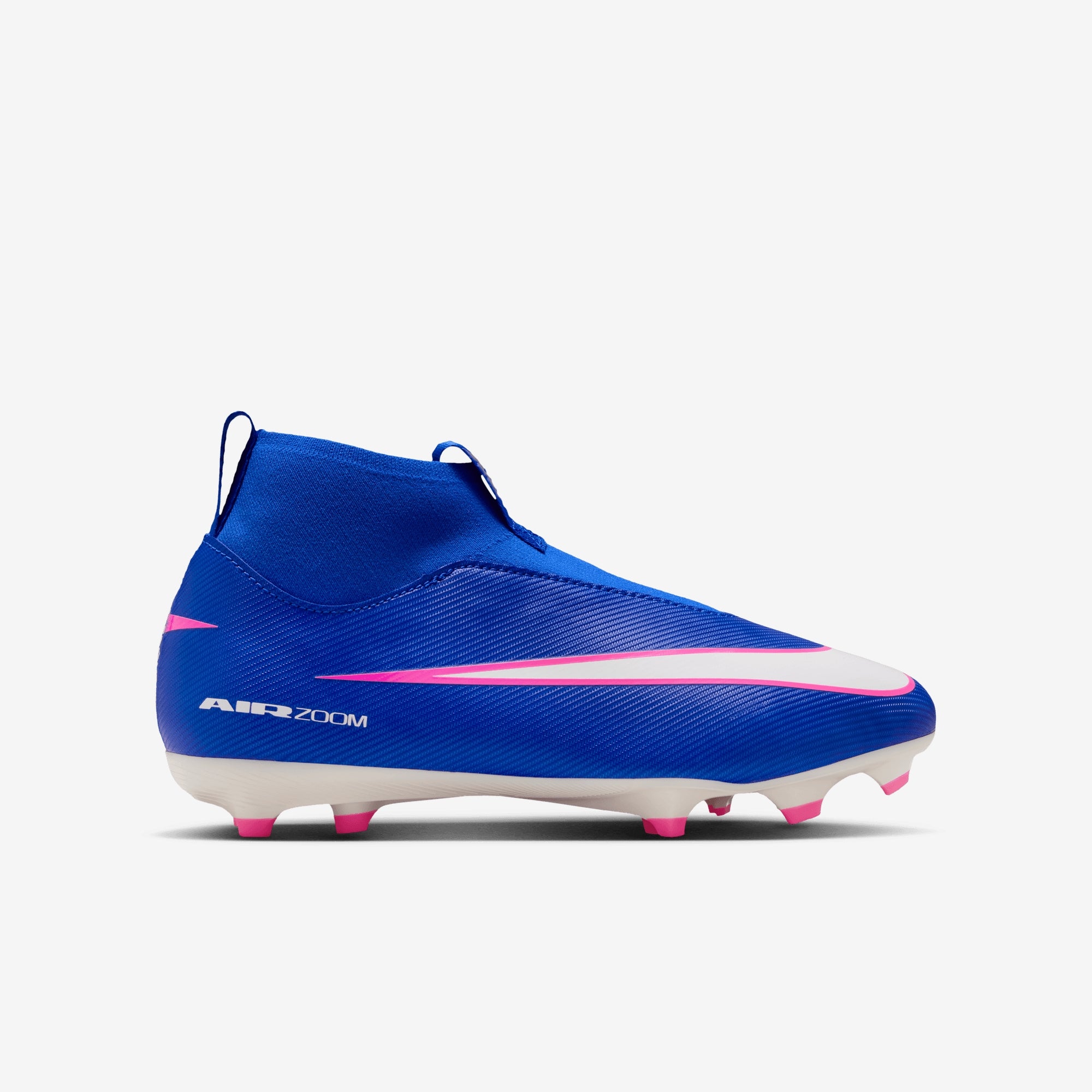 Nike Jr. Mercurial Superfly 10 Academy Big Kids' Multi-Ground High-Top Soccer Cleats - Racer Blue/White