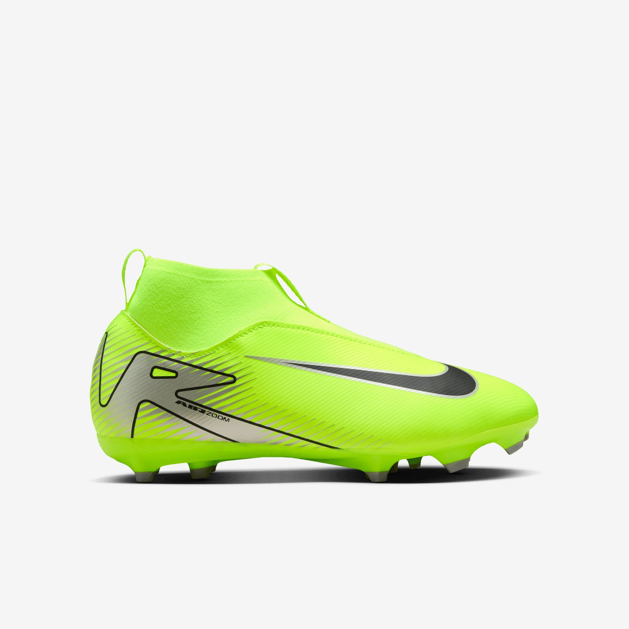 Nike Jr. Mercurial Superfly 10 Academy Little/Big Kids' MG High-Top Soccer Cleats - Volt/Black