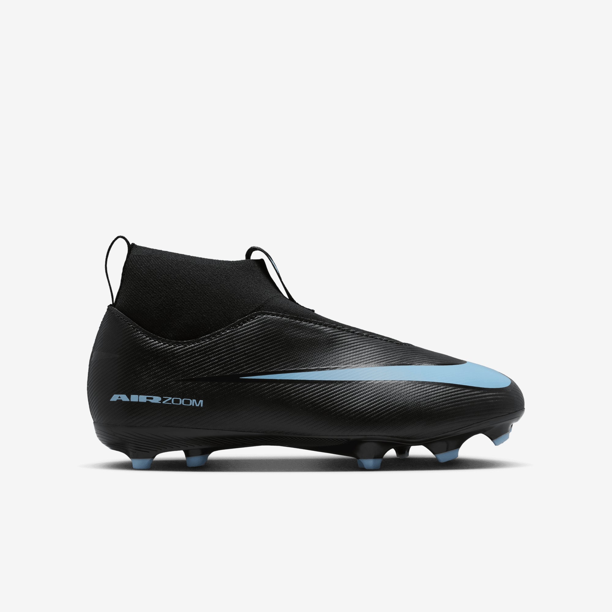 Nike Jr. Mercurial Superfly 10 Academy Little/Big Kids' Multi-Ground High-Top Soccer Cleats - Black/Ice Blue