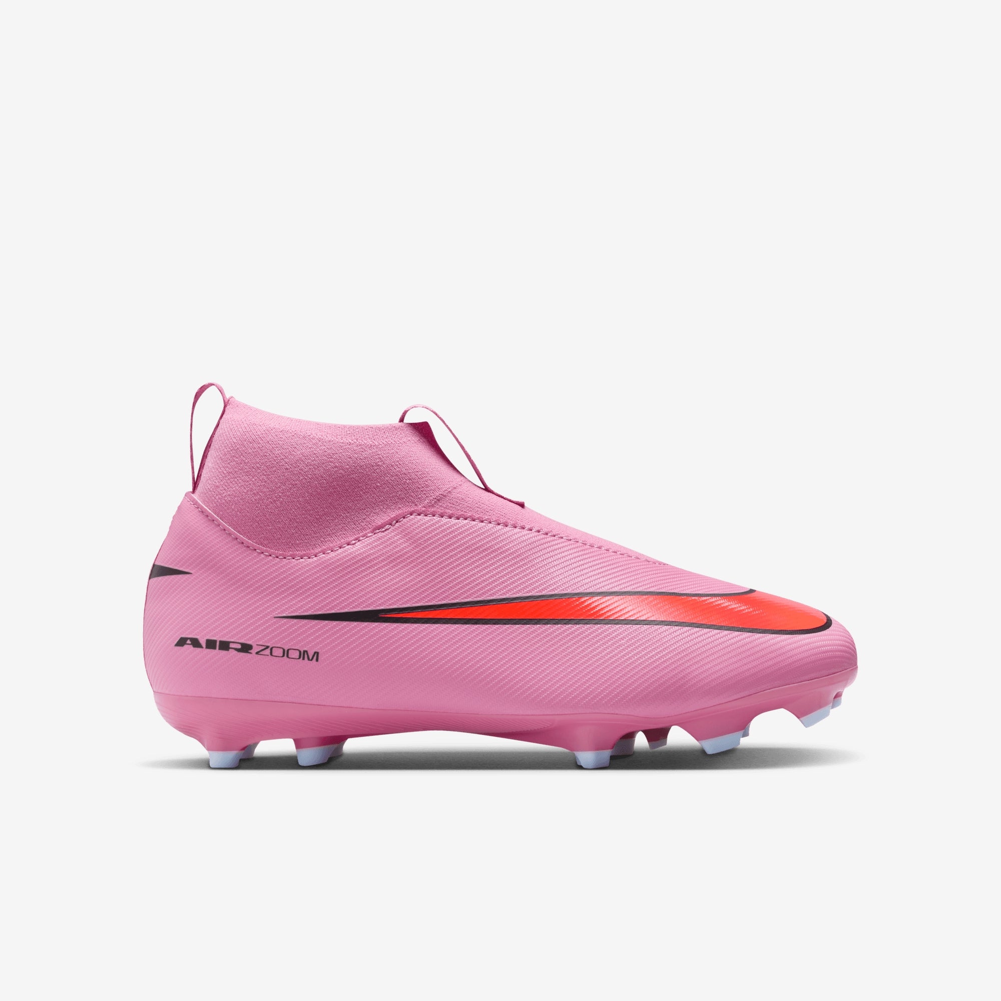 Nike Jr. Mercurial Superfly 10 Academy Little/Big Kids' Multi-Ground High-Top Soccer Cleats - Magic Flamingo/Black-Total Crimson