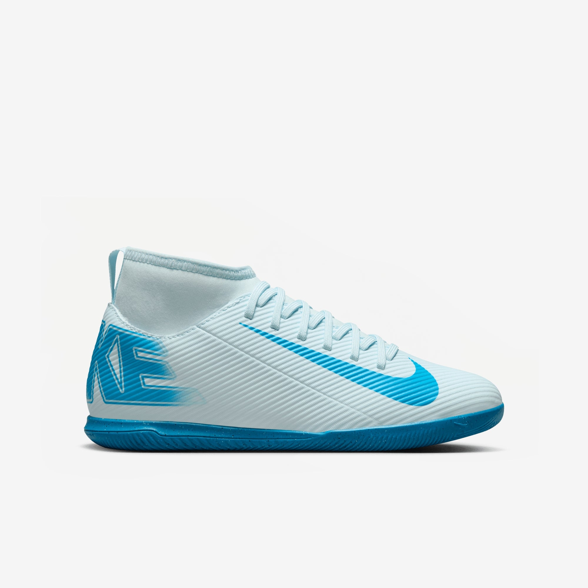 Nike Jr. Mercurial Superfly 10 Club Little/Big Kids' IC High-Top Soccer Shoes - Glacier Blue/Blue Orbit