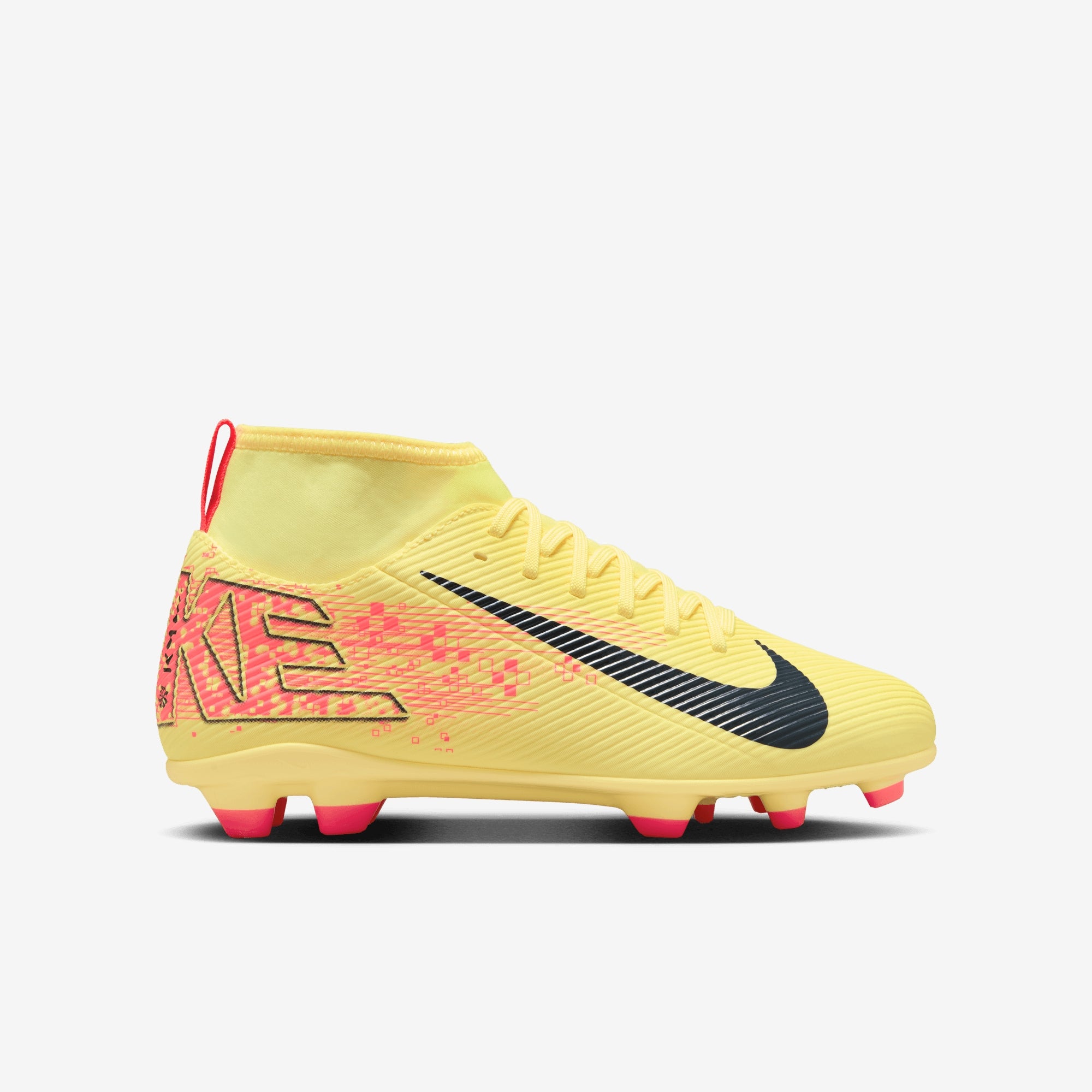 Nike Jr. Mercurial Superfly 10 Club "Kylian Mbappé" Little/Big Kids' MG High-Top Soccer Cleats - Lt Laser Orange/Armory Navy