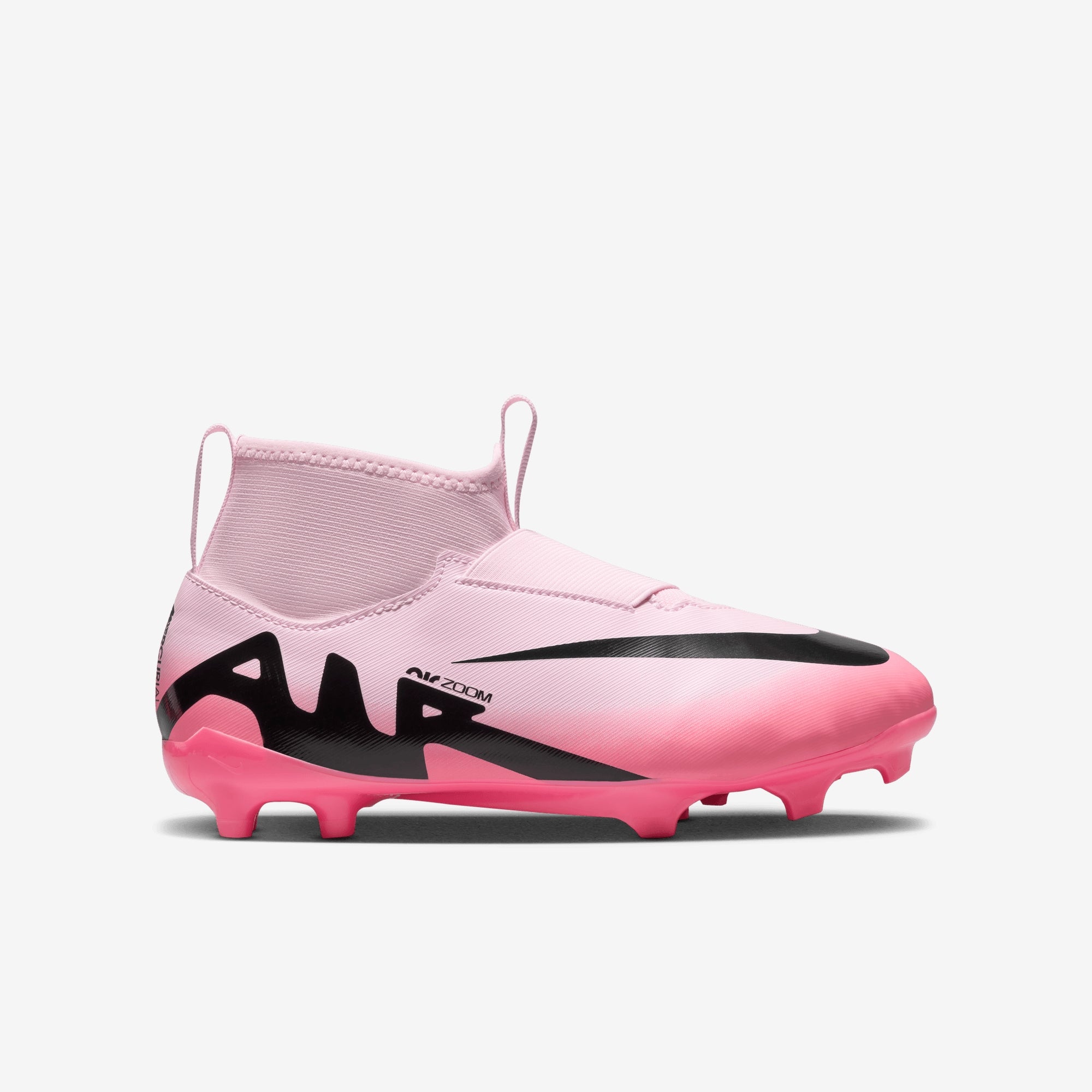 Nike Jr. Mercurial Superfly 9 Academy Little/Big Kids' MG High-Top Soccer Cleats - Pink Foam/Black