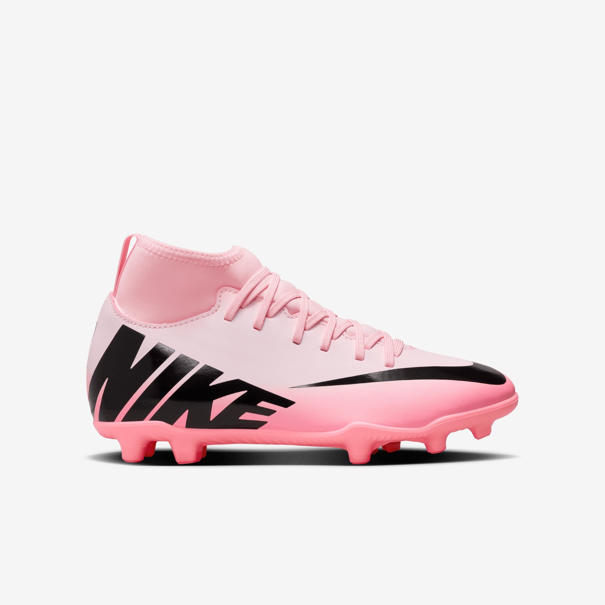 Nike Jr. Mercurial Superfly 9 Club Big Kids' MG High-Top Soccer Cleats - Pink Foam/Black