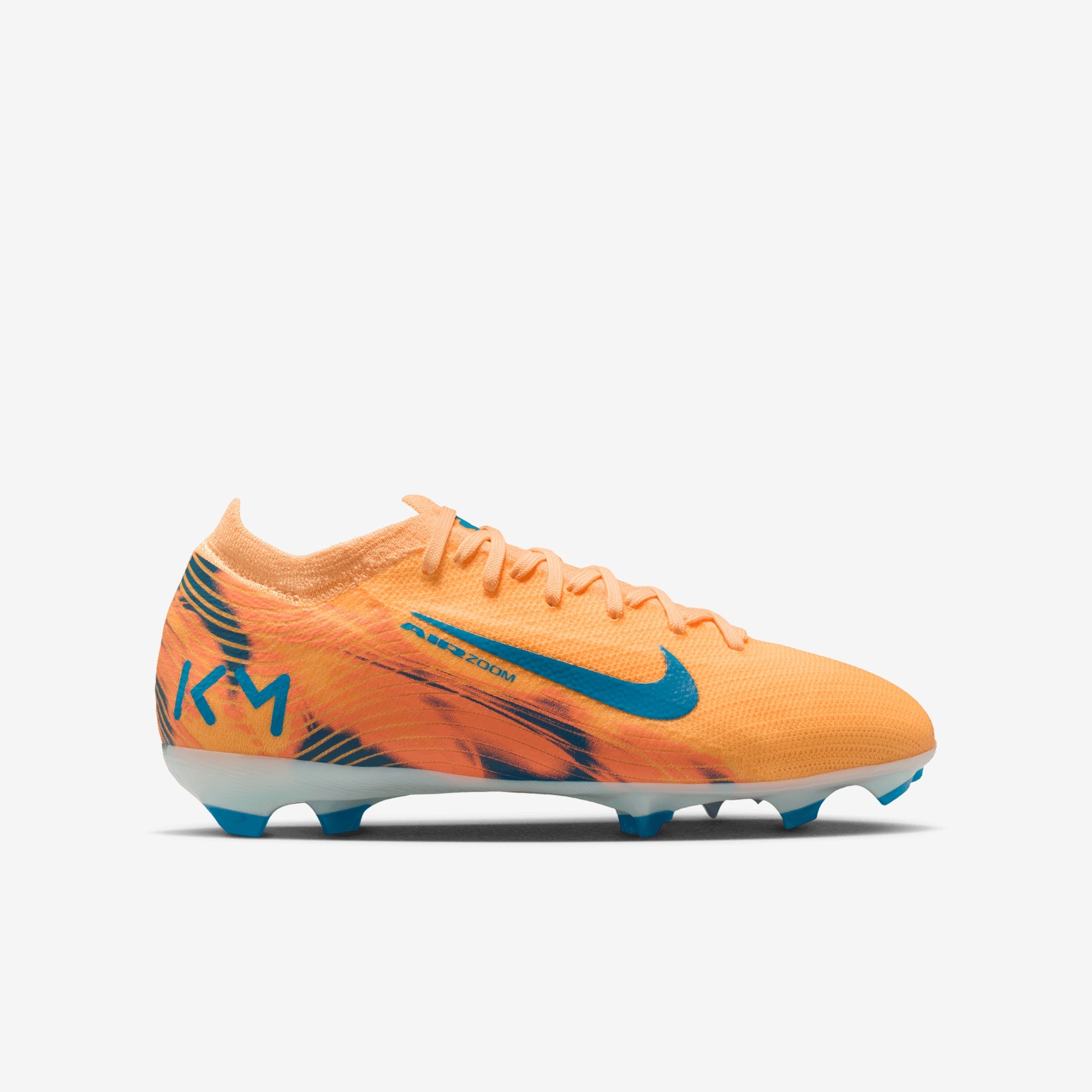 Nike Jr. Mercurial Vapor 16 Pro Kylian Mbappé Big Kids' Firm-Ground Low-Top Soccer Cleats - Melon Tint/Neo Turq-Igloo