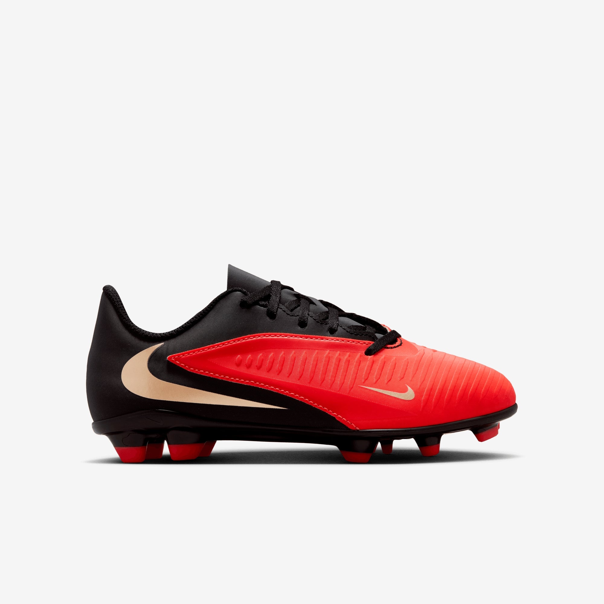 Nike Jr. Phantom 6 Low Club Big Kids' Multi-Ground Soccer Cleats - Bright Crimson/Black-Bright Crimson