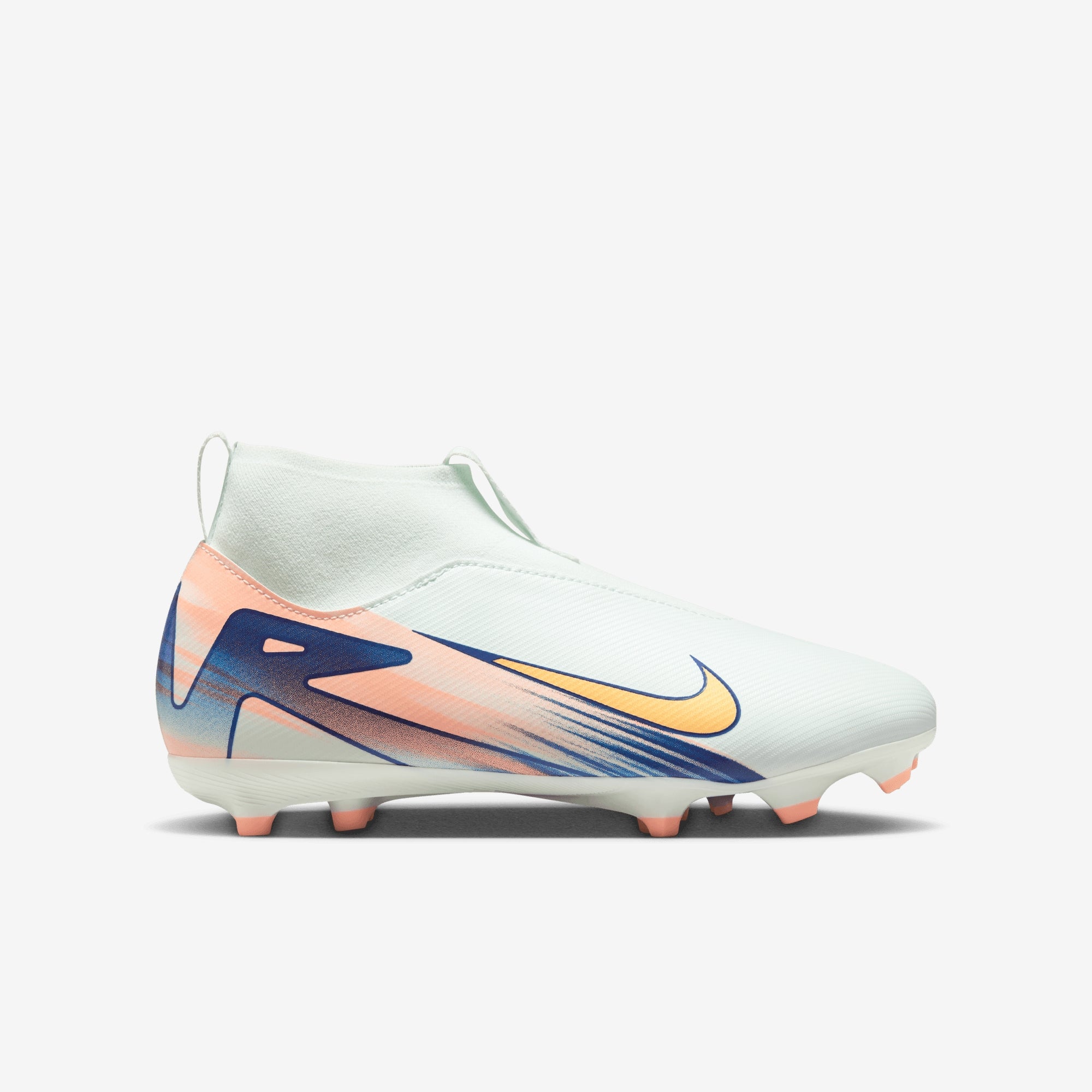 Nike Jr. Superfly 10 Academy Mercurial Dream Speed Big Kids' MG High-Top Soccer Cleats - Barely Green/Mtlc Gold Coin