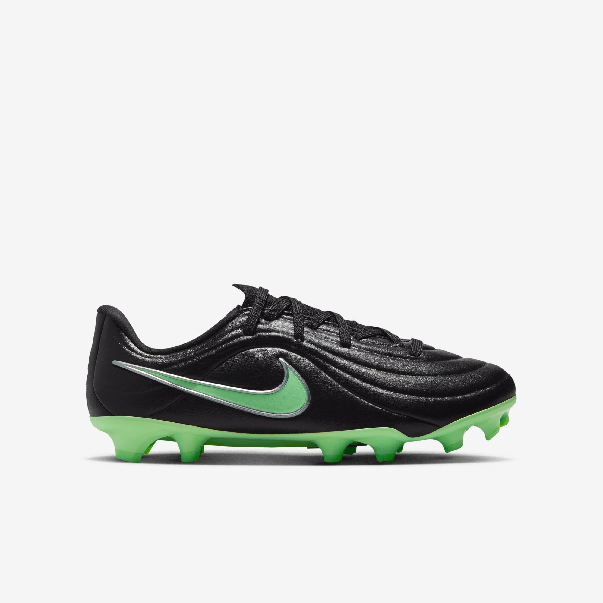 Nike Jr. Tiempo Maestro Academy Little Kids' Multi-Ground Low-Top Soccer Cleats - Black/Illusion Green-Black