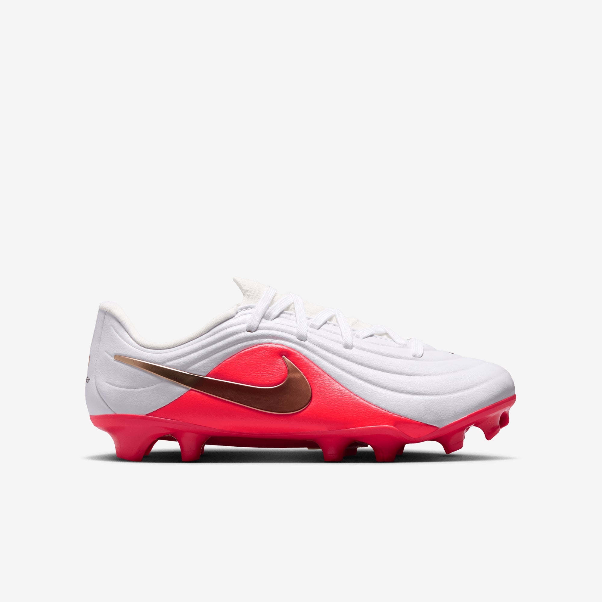 Nike Jr. Tiempo Maestro Academy Little Kids' Multi-Ground Low-Top Soccer Cleats - White/Blur-Bright Crimson